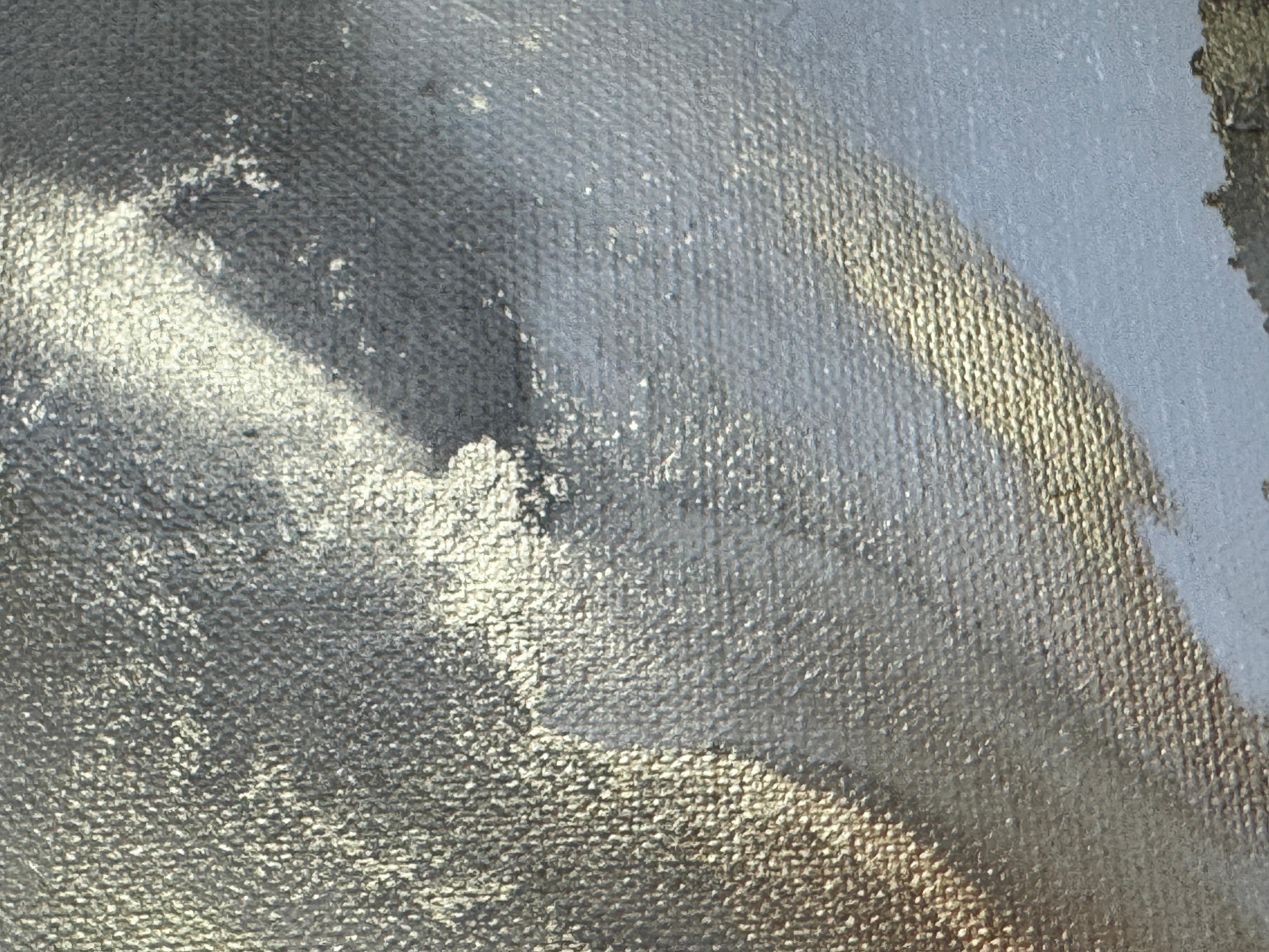 SERENIDAD-VIII - Abstract Painting Gris de Svetlana Martin
