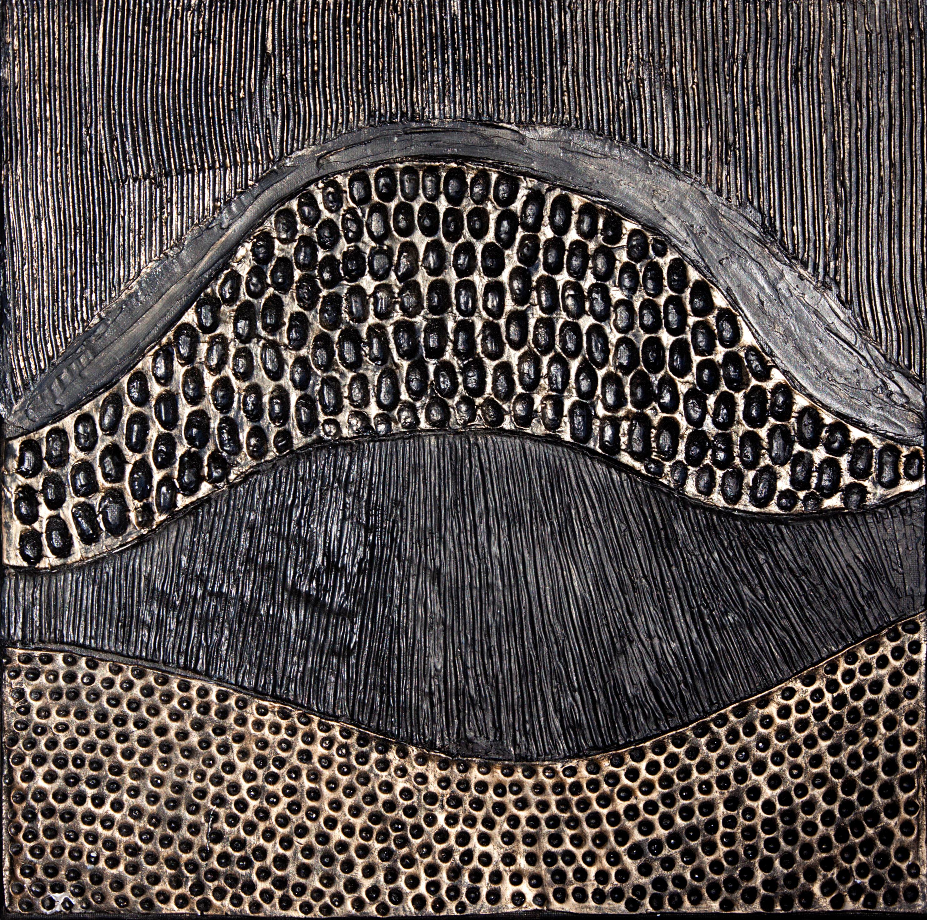 Black and gold. Abstraction. 1