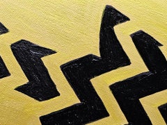 Black fish on a gold background.