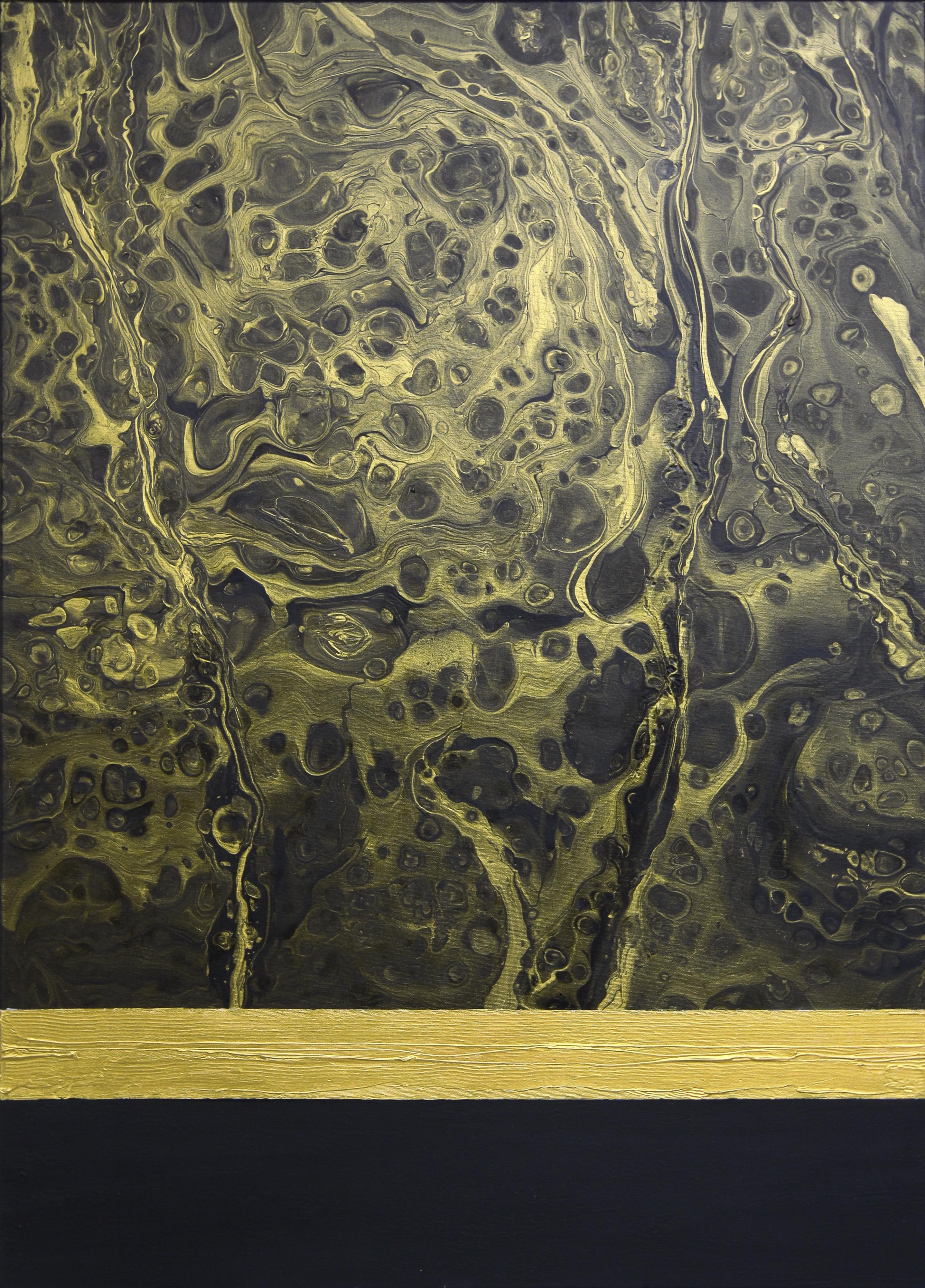 Black gold abstraction 1