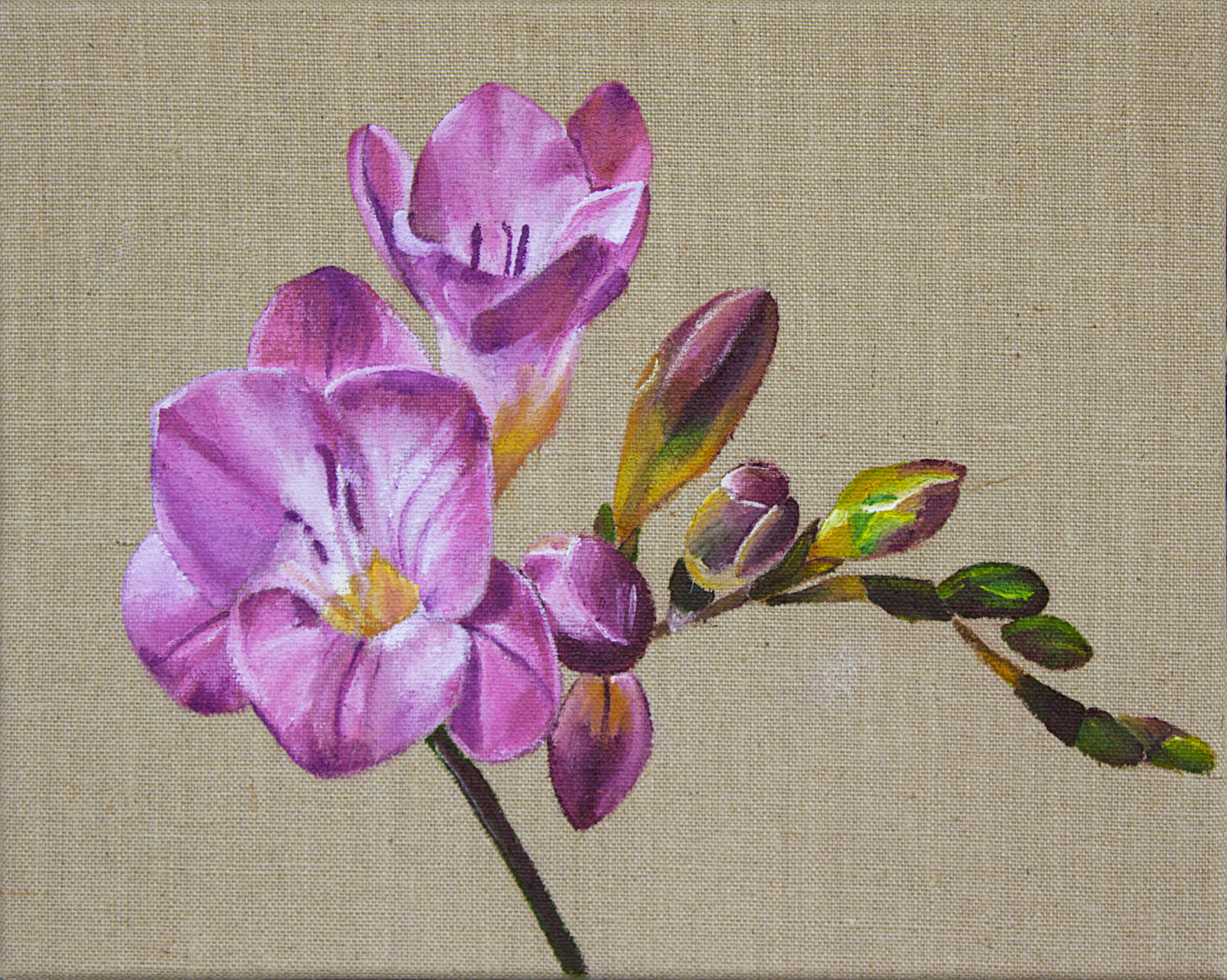 Interior Painting di Svetlana Saratova - Fiore di Borgogna, Fresia