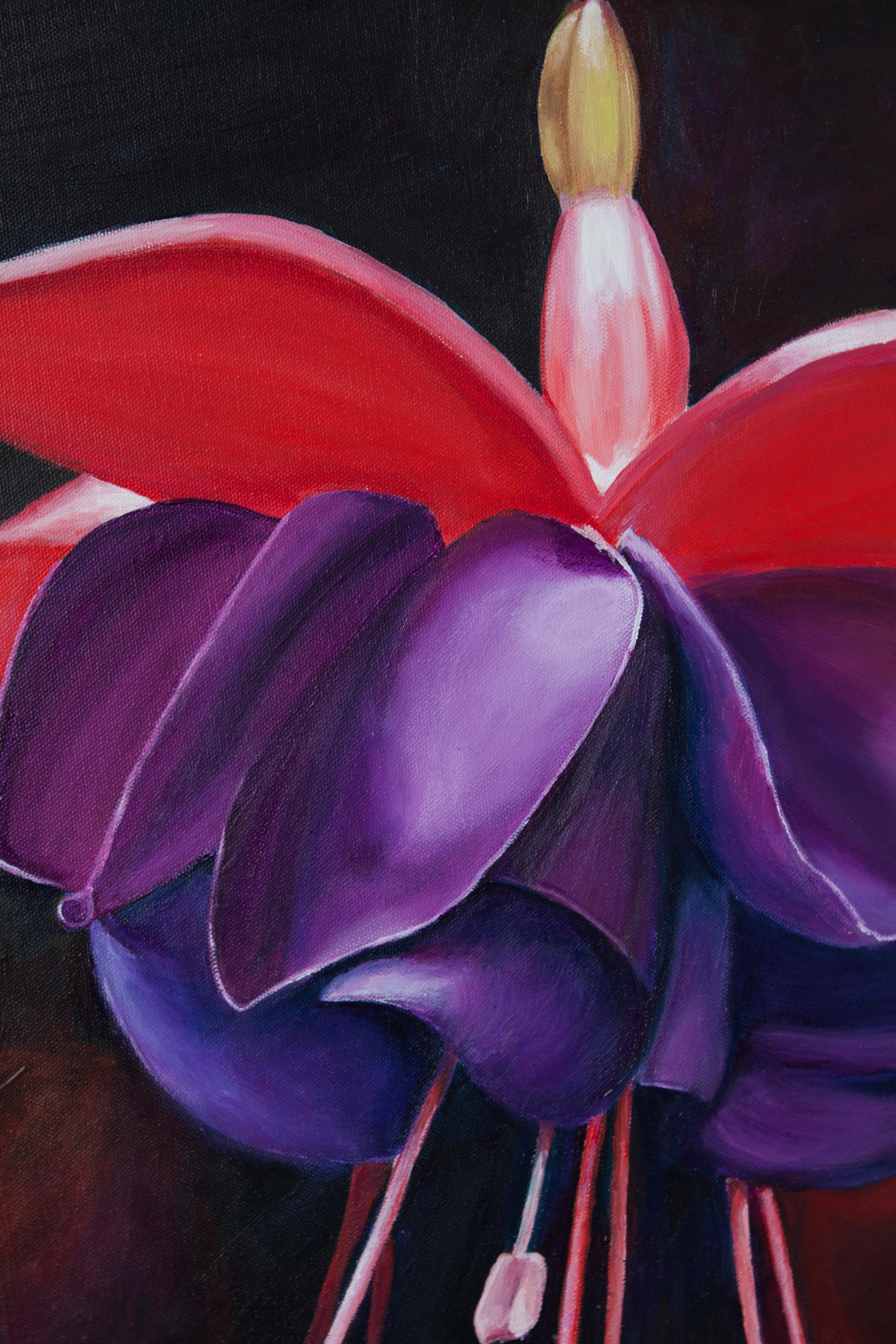 Fuchsia flower - Painting by Svetlana Saratova