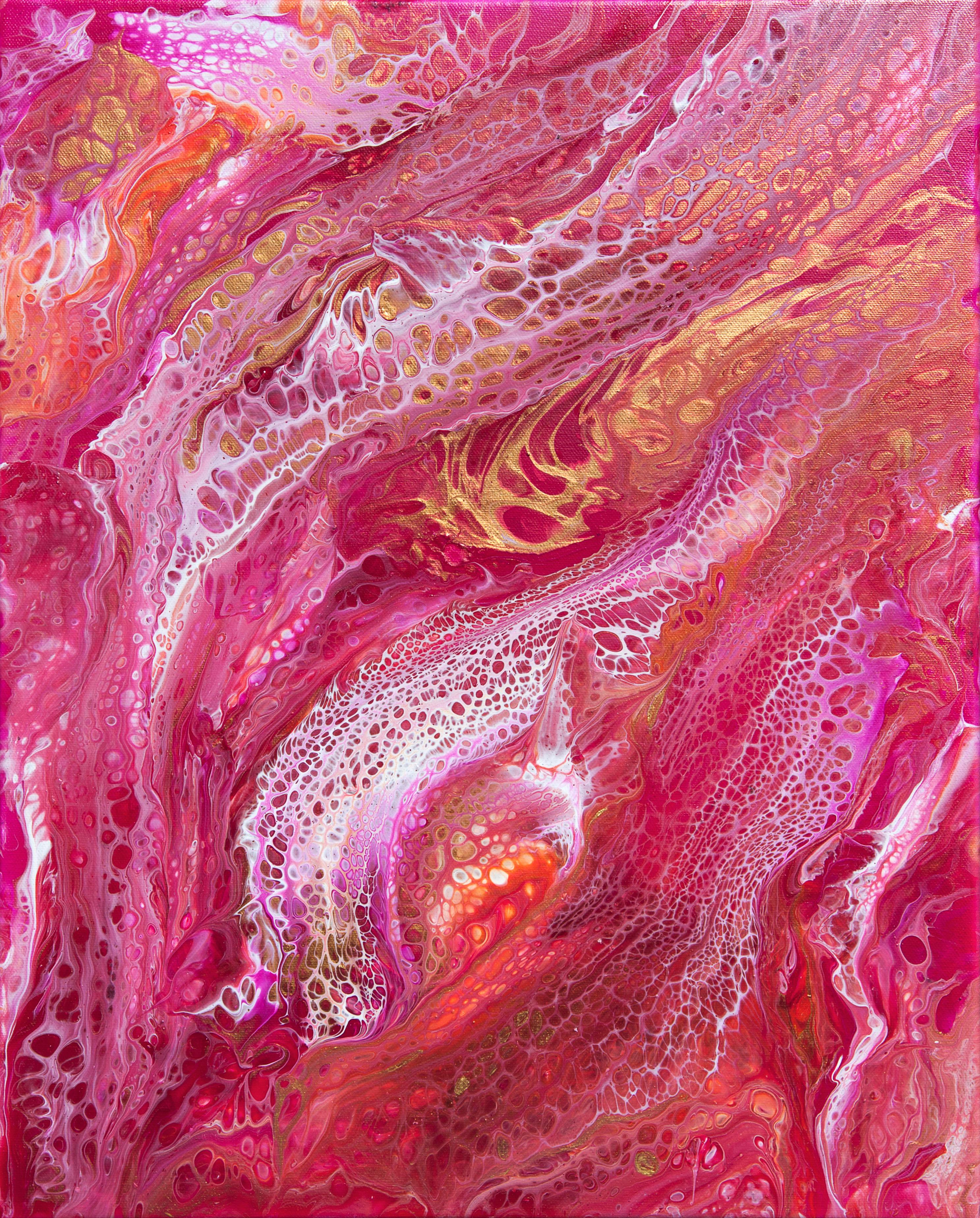 L'or dans le magenta. Abstraction