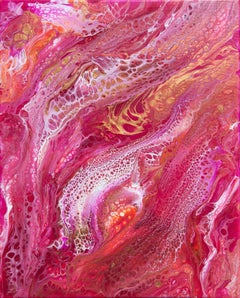 Gold in Magenta. Abstraktion