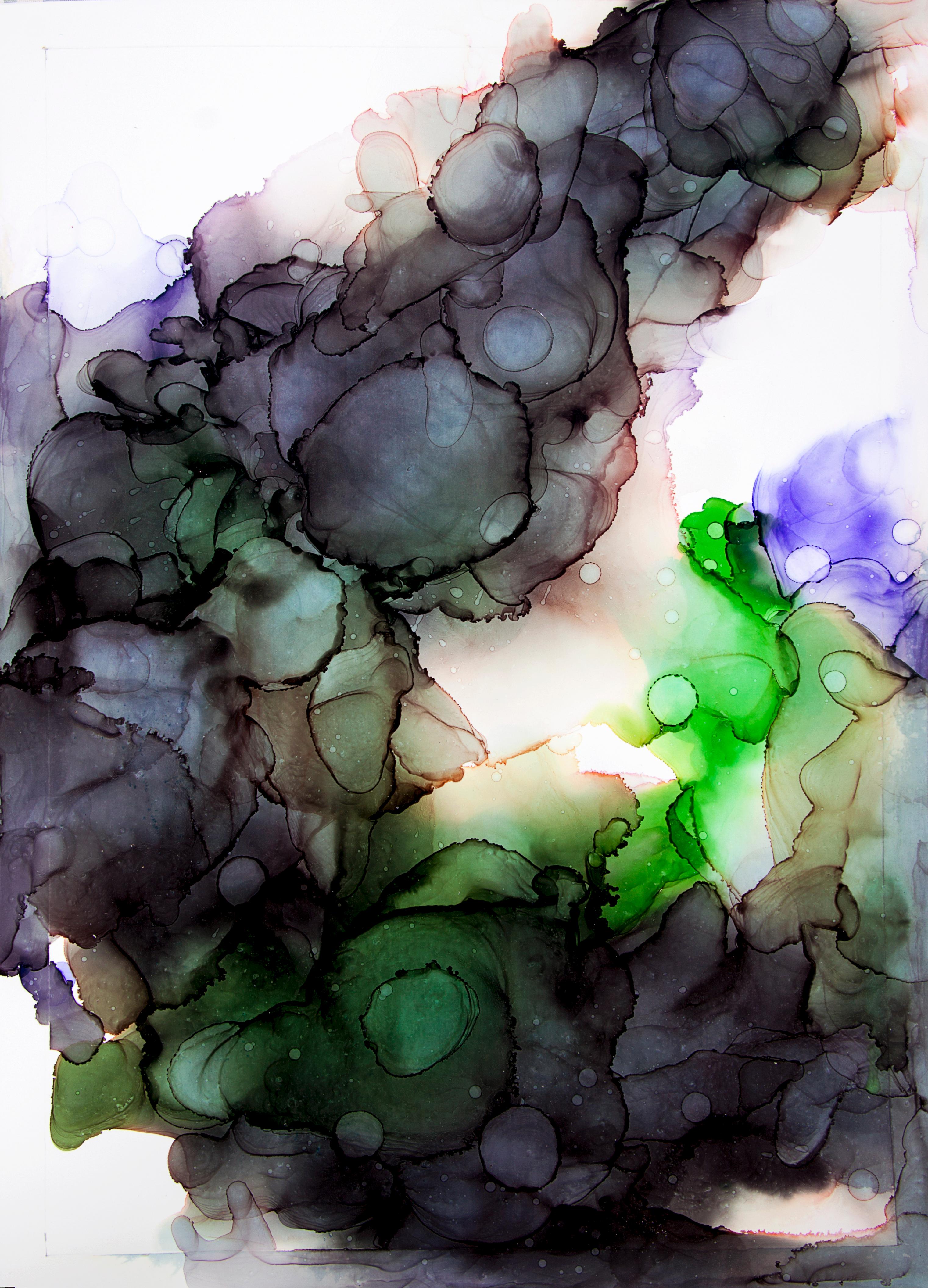 Astrazione verde-lilla.
