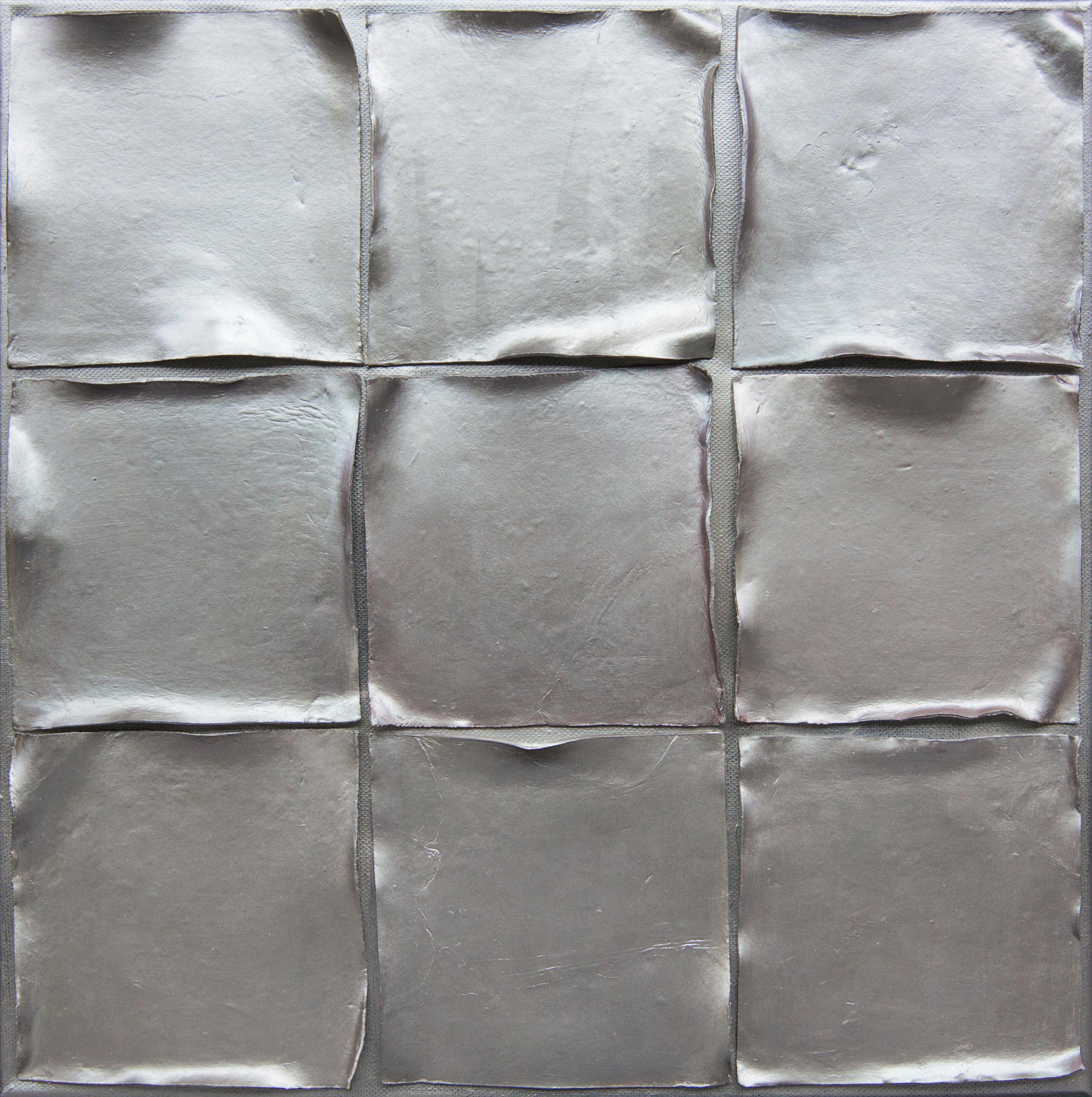 Metal squares. 3D textured.