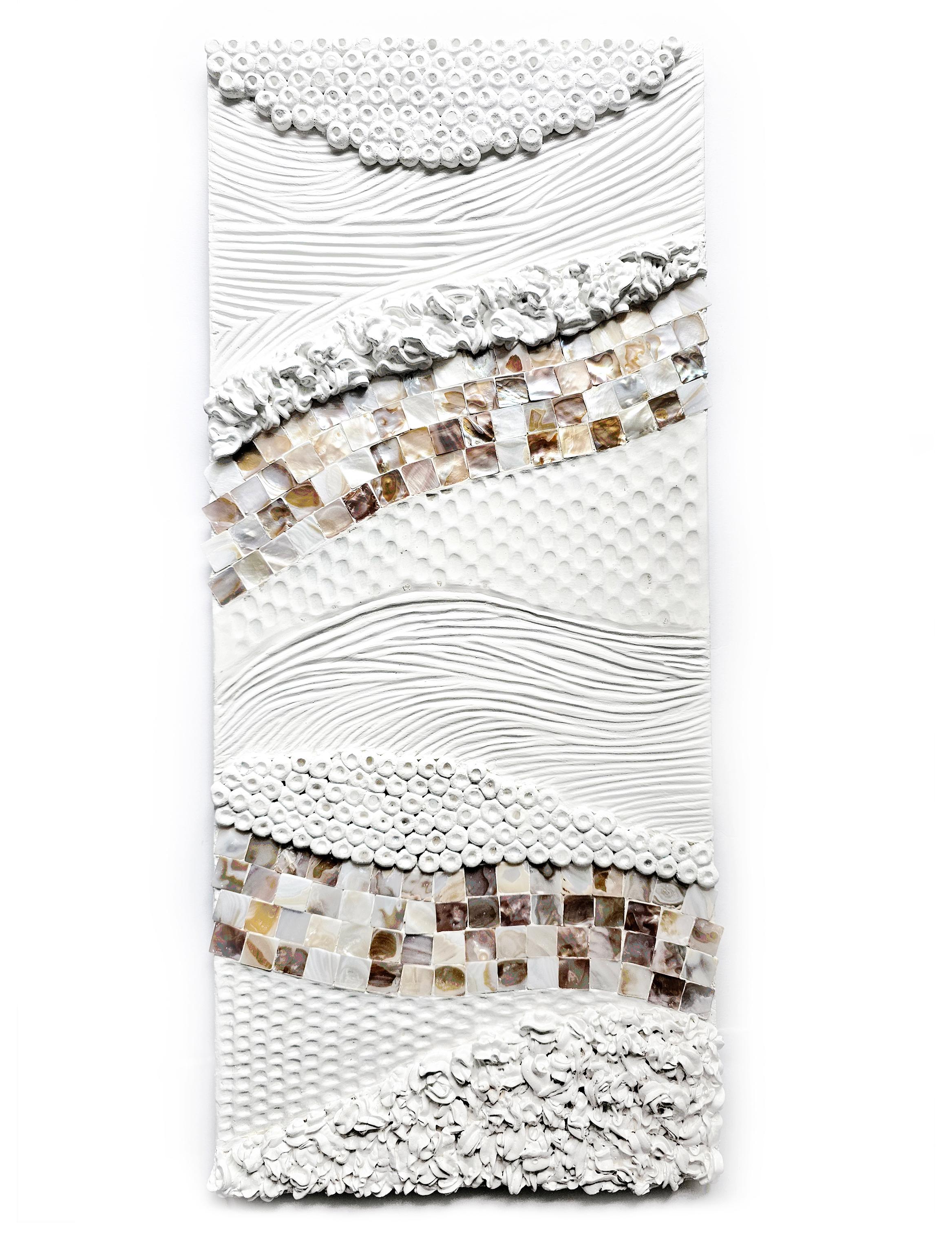 Svetlana Saratova Abstract Painting – Perlglanz-Paneel