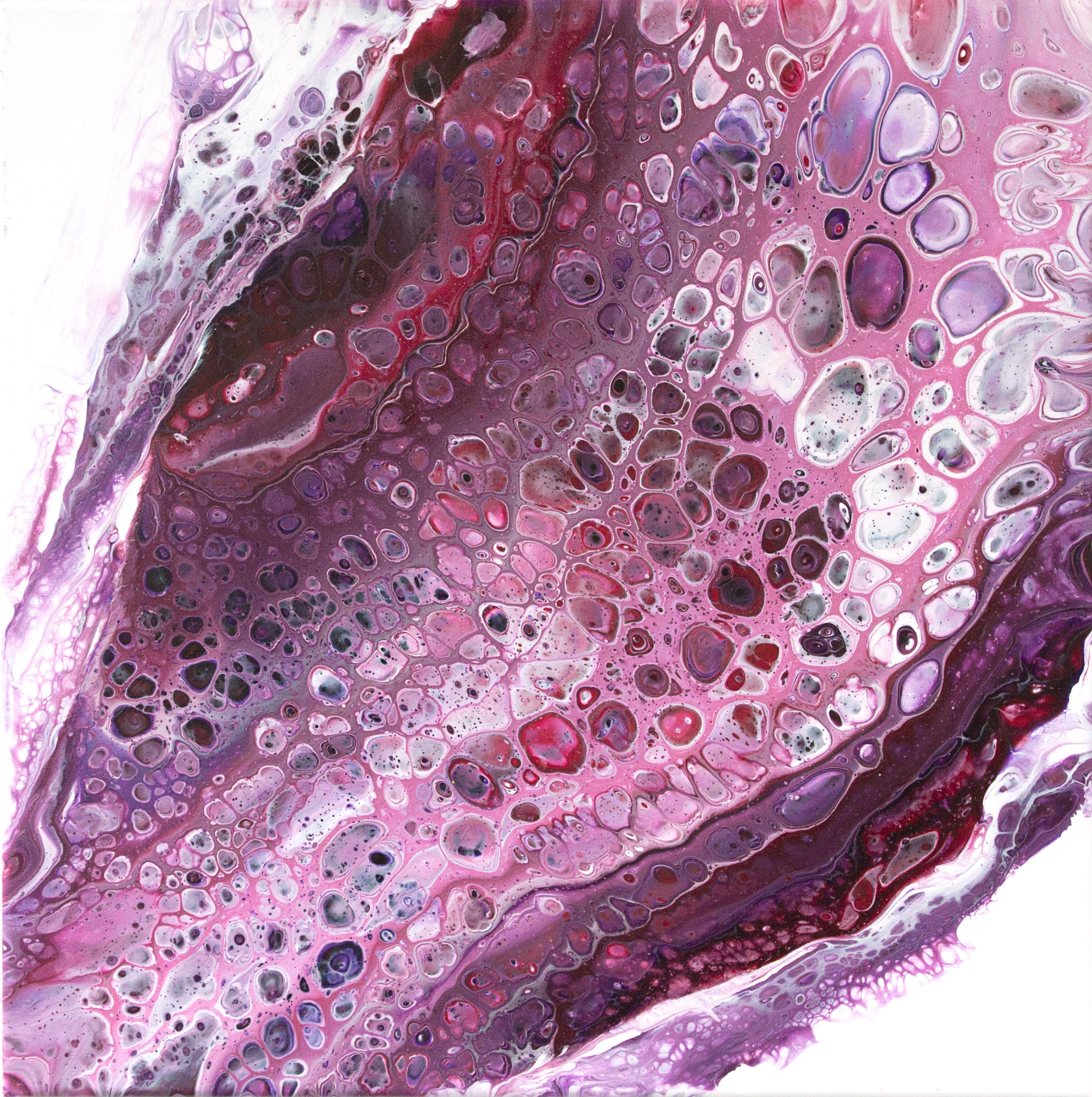 Bolle rosa. Pittura astratta in vendita 5