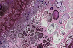 Pink bubbles. Abstract painting