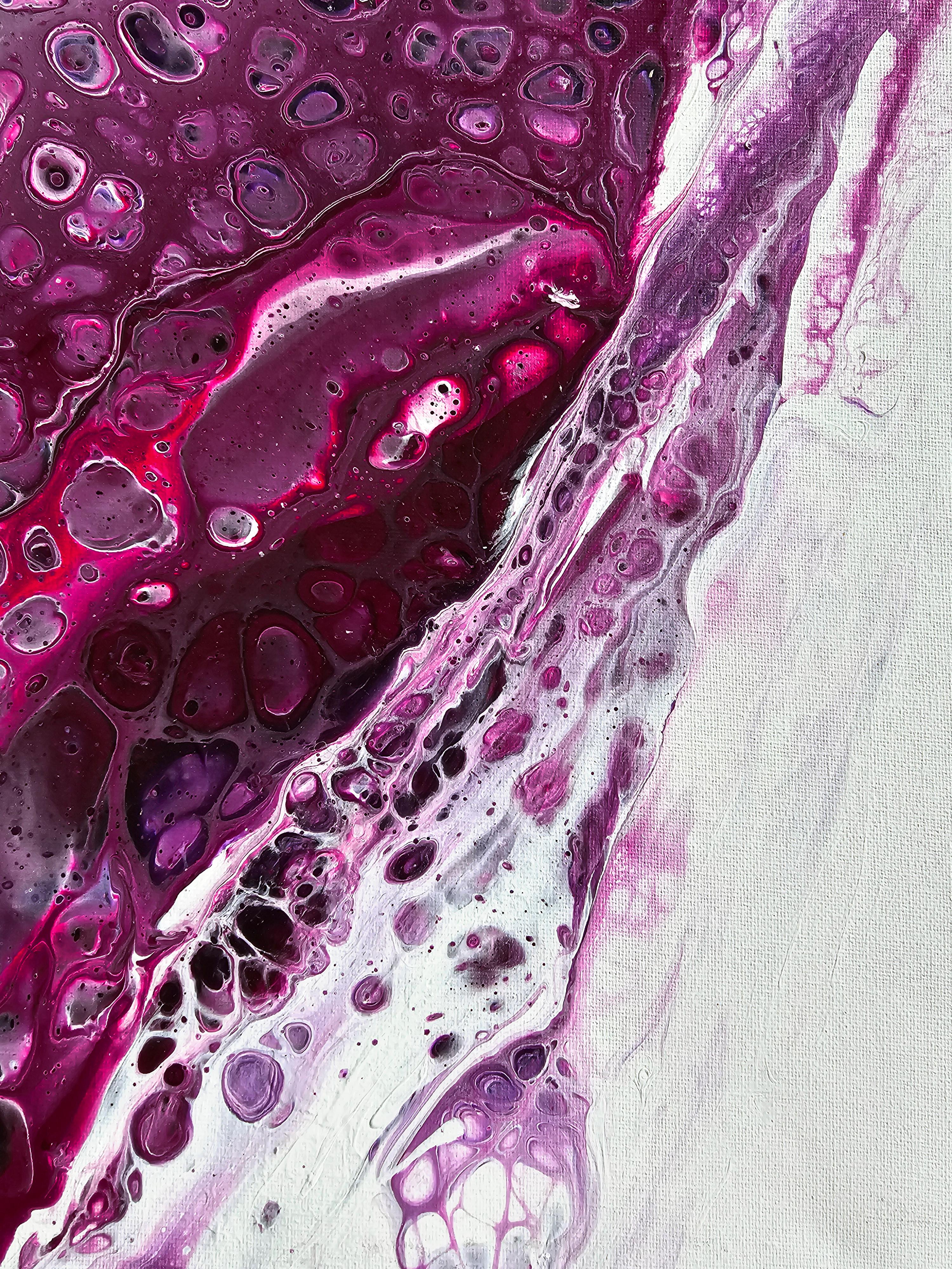 Bolle rosa. Pittura astratta - Painting Astratto di Svetlana Saratova