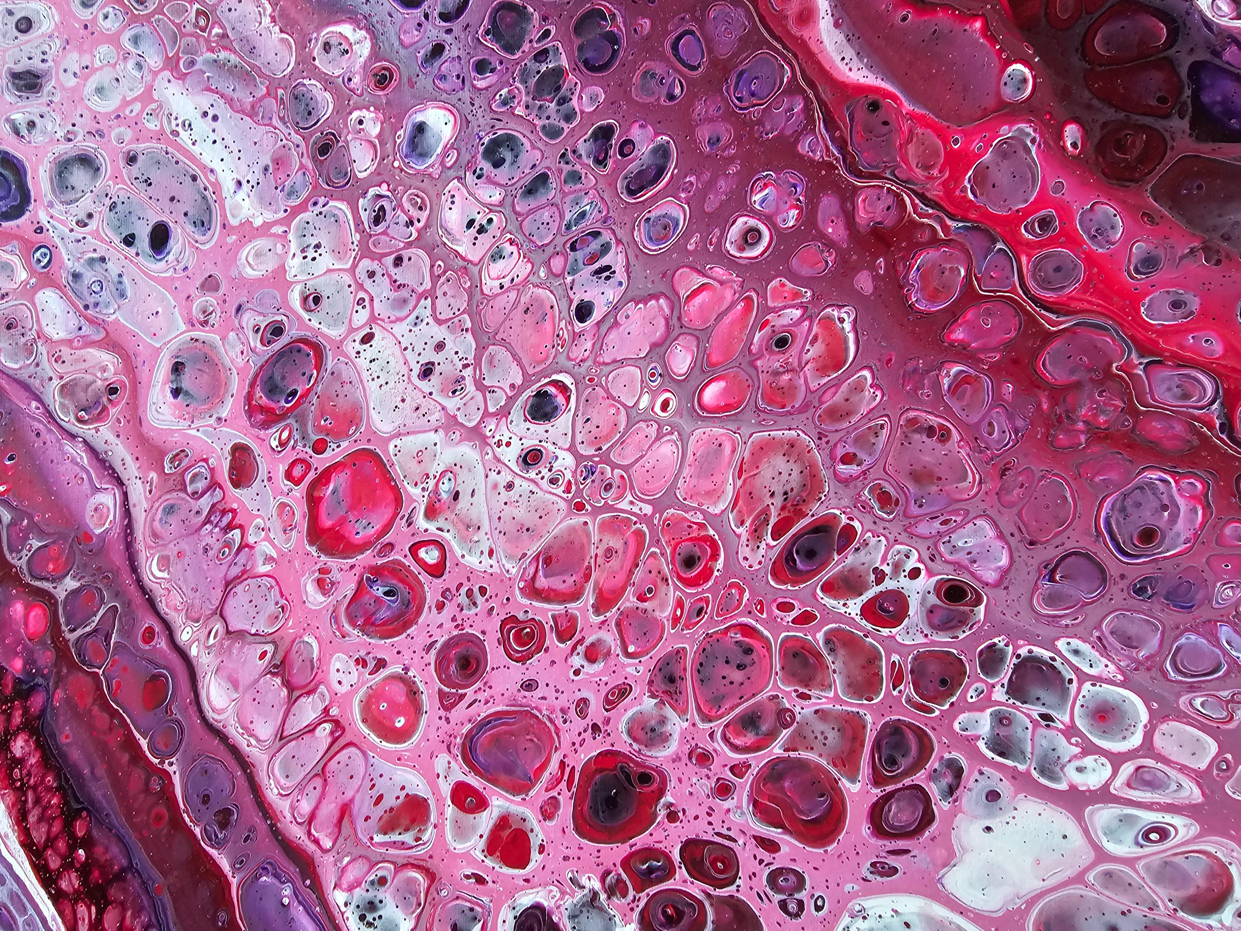 Bolle rosa. Pittura astratta in vendita 1