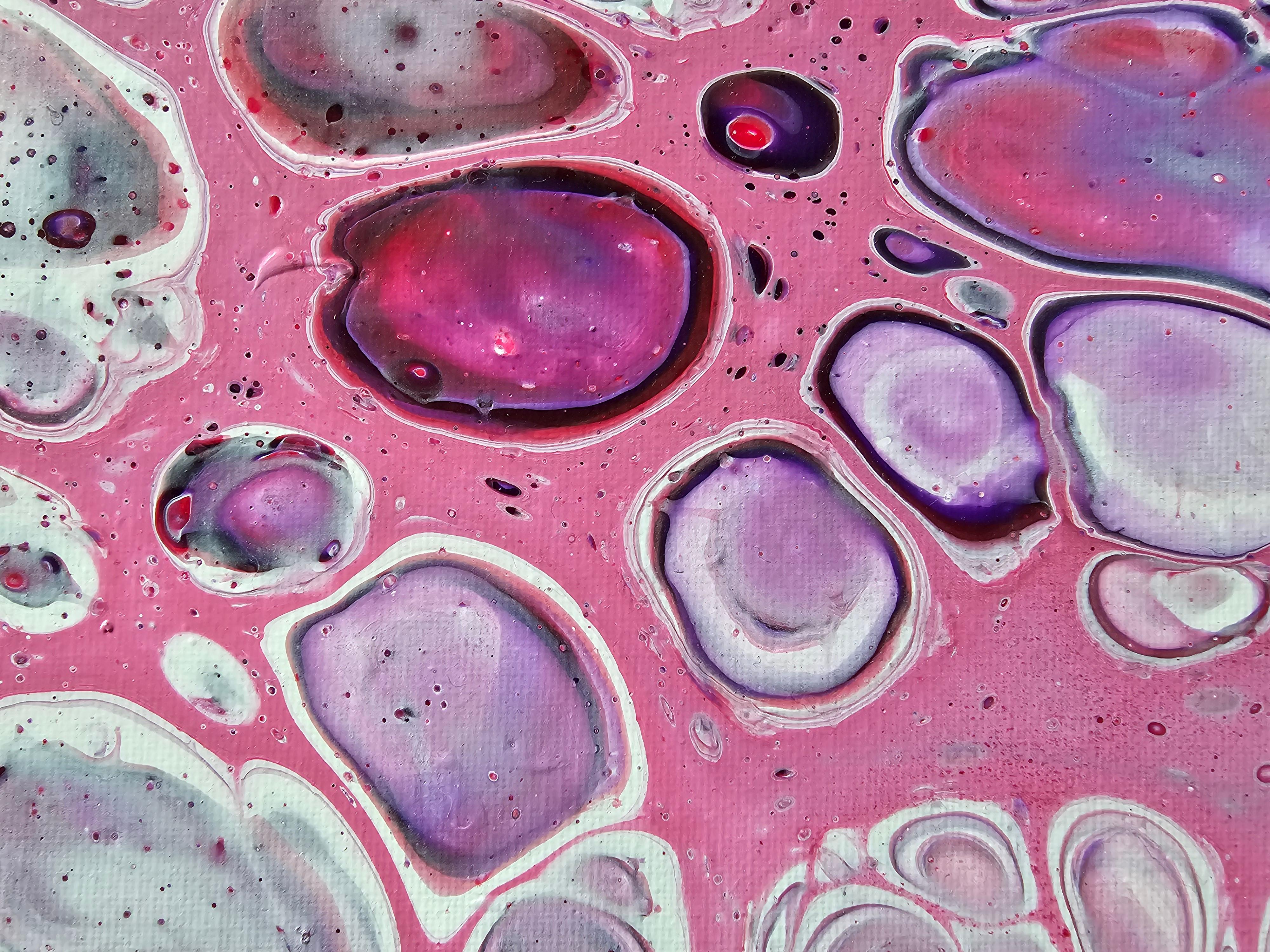 Bolle rosa. Pittura astratta in vendita 3