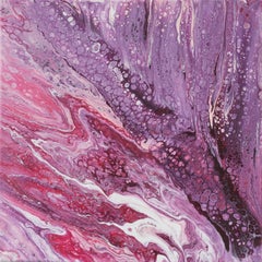 Pink overflow. Abstract painting