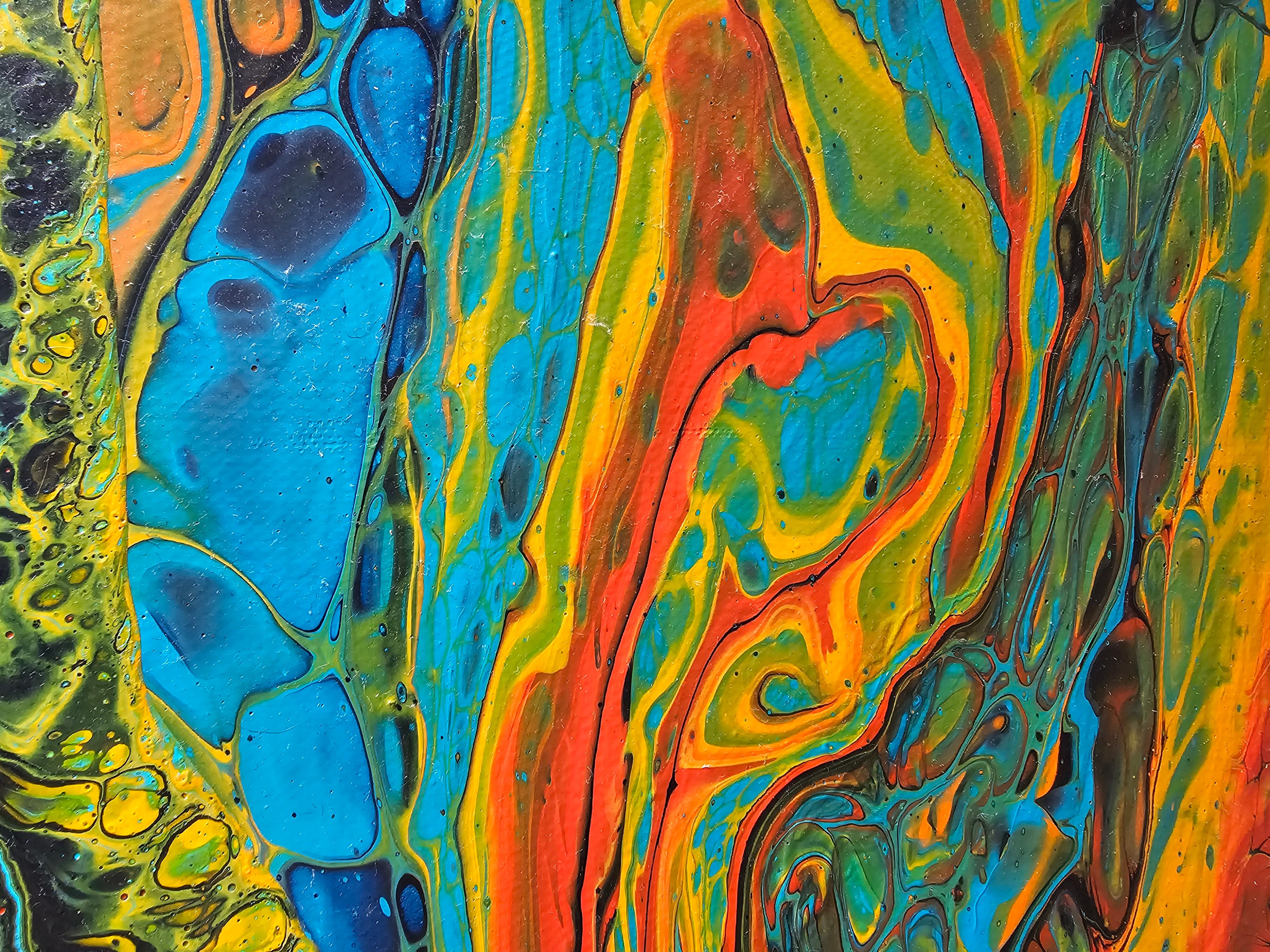 Onda marina e sole. Pittura astratta in vendita 1