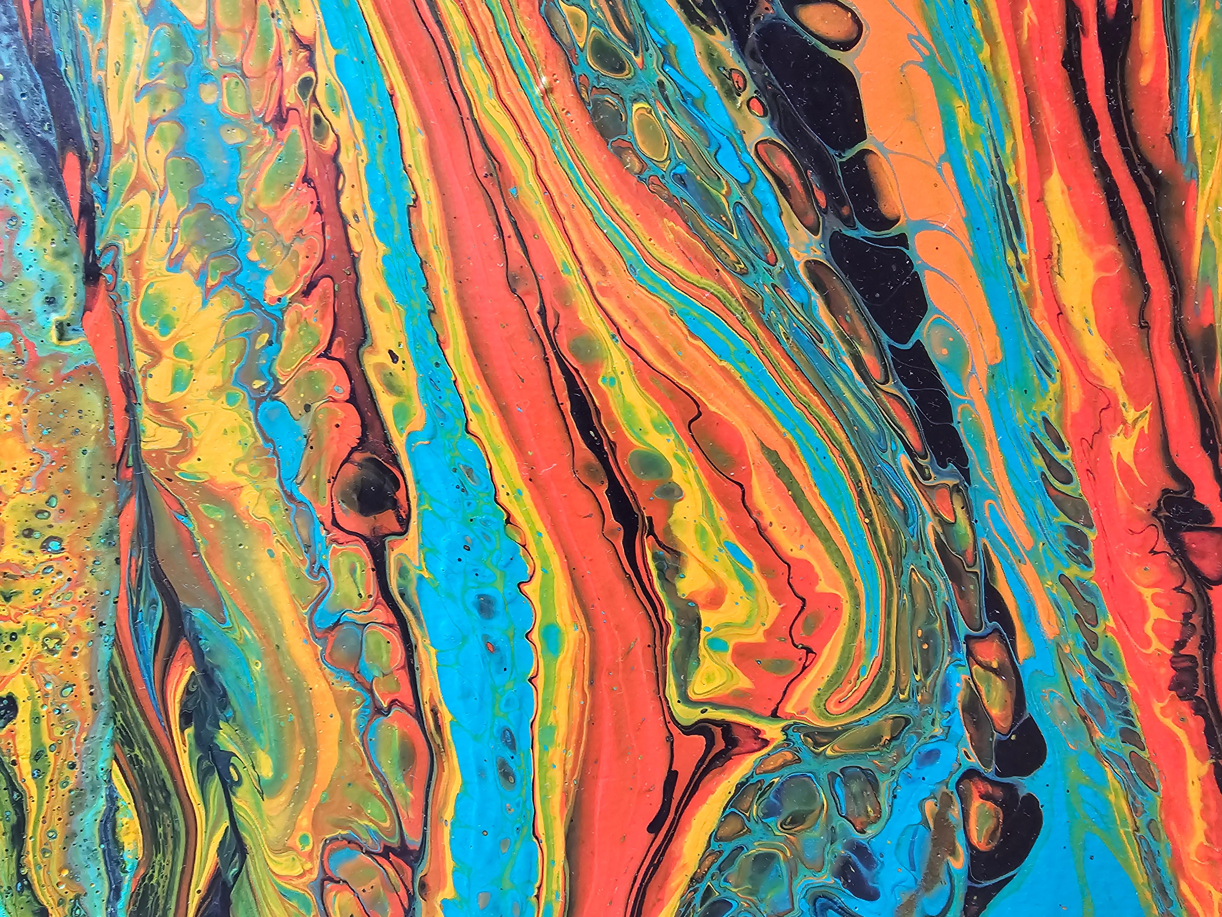 Onda marina e sole. Pittura astratta in vendita 3
