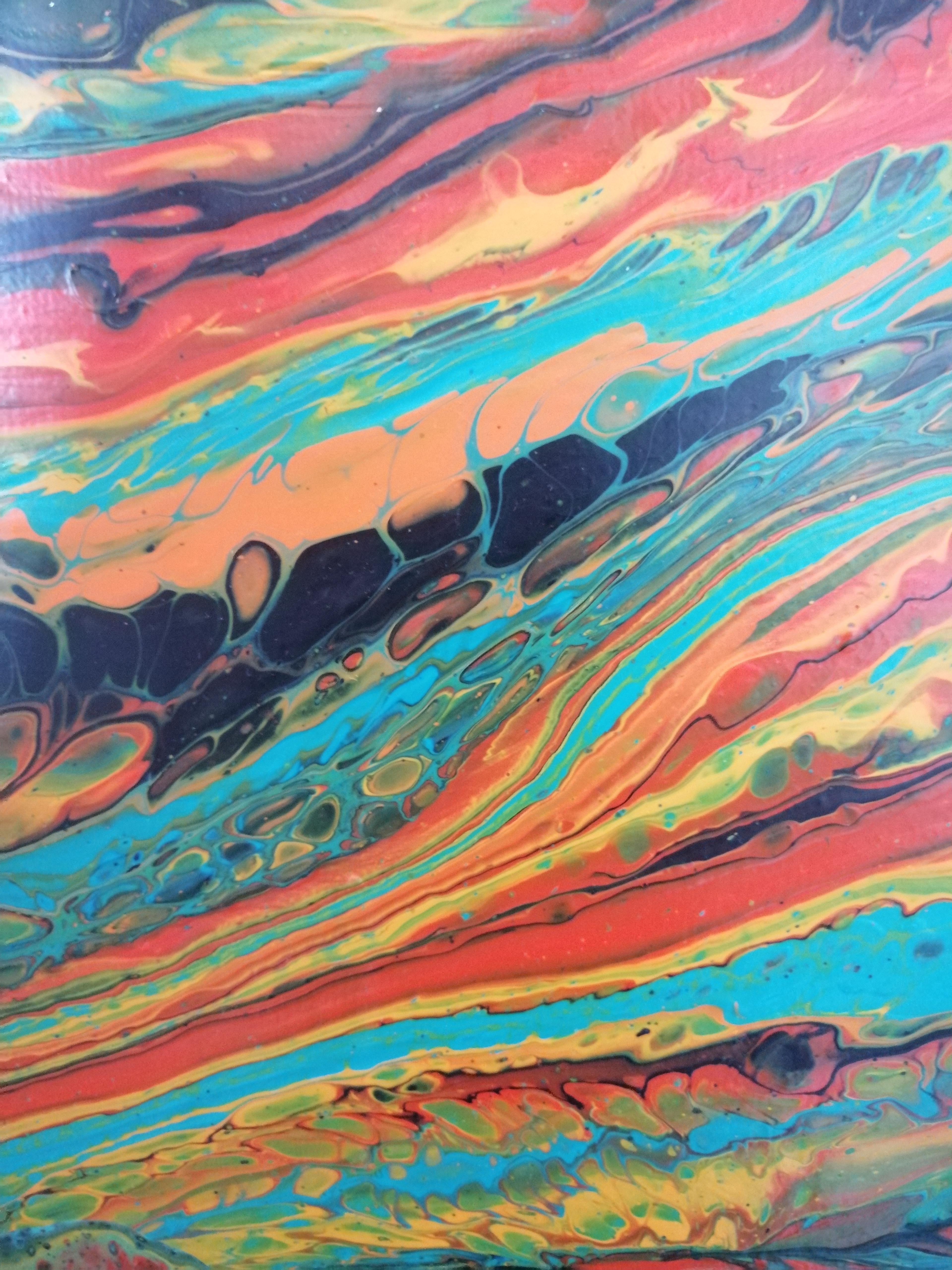Onda marina e sole. Pittura astratta in vendita 4
