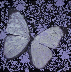 Silver Butterfly on the Wall