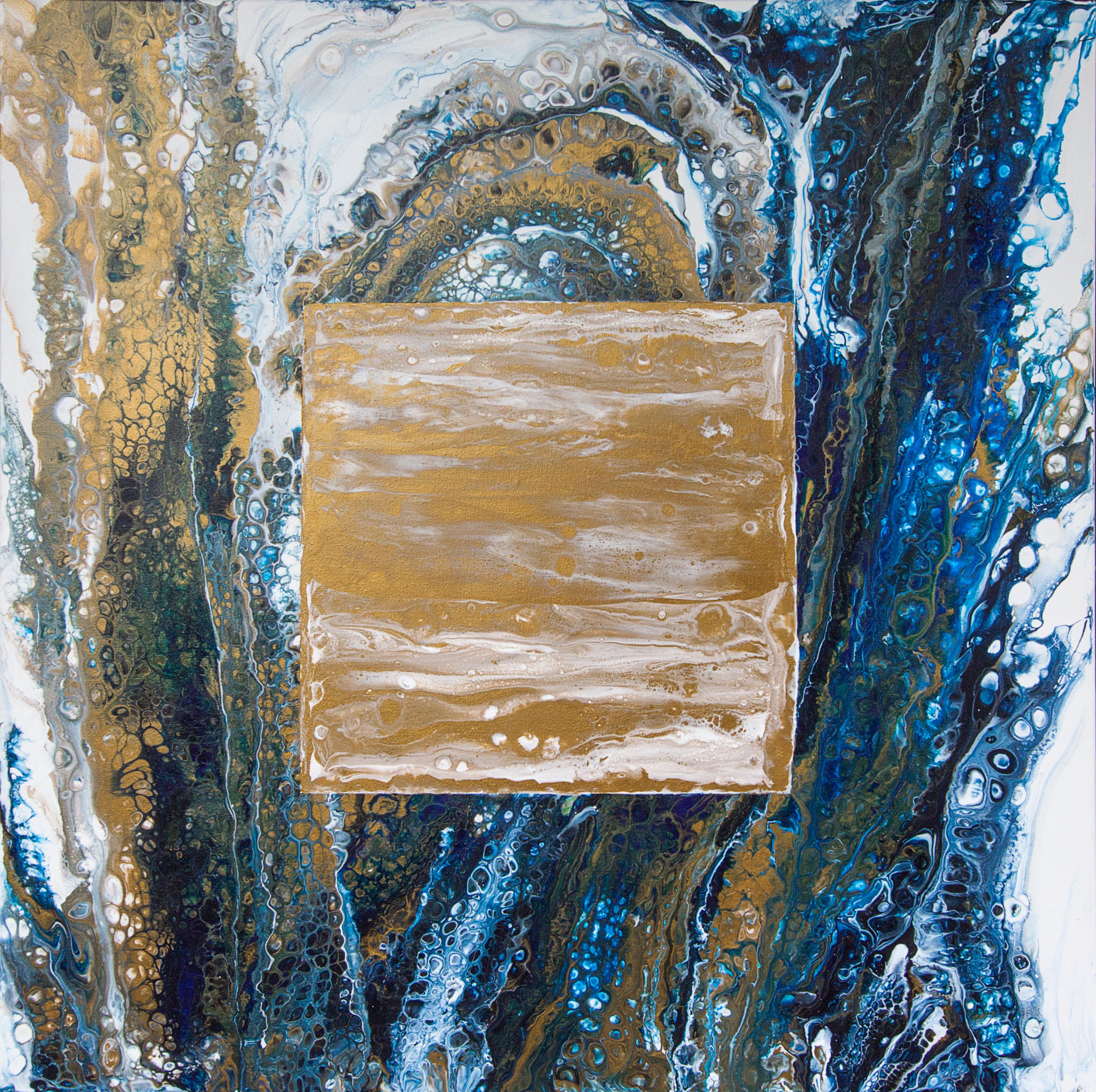 Svetlana Saratova Abstract Painting – Square in square 2