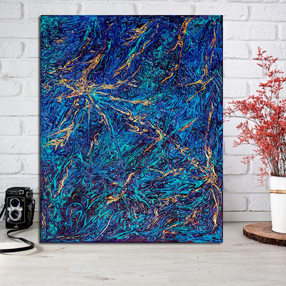 Cielo stellato. Pittura astratta - Painting di Svetlana Saratova