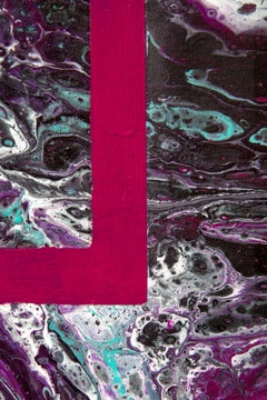 Taming the volcano. Abstract painting