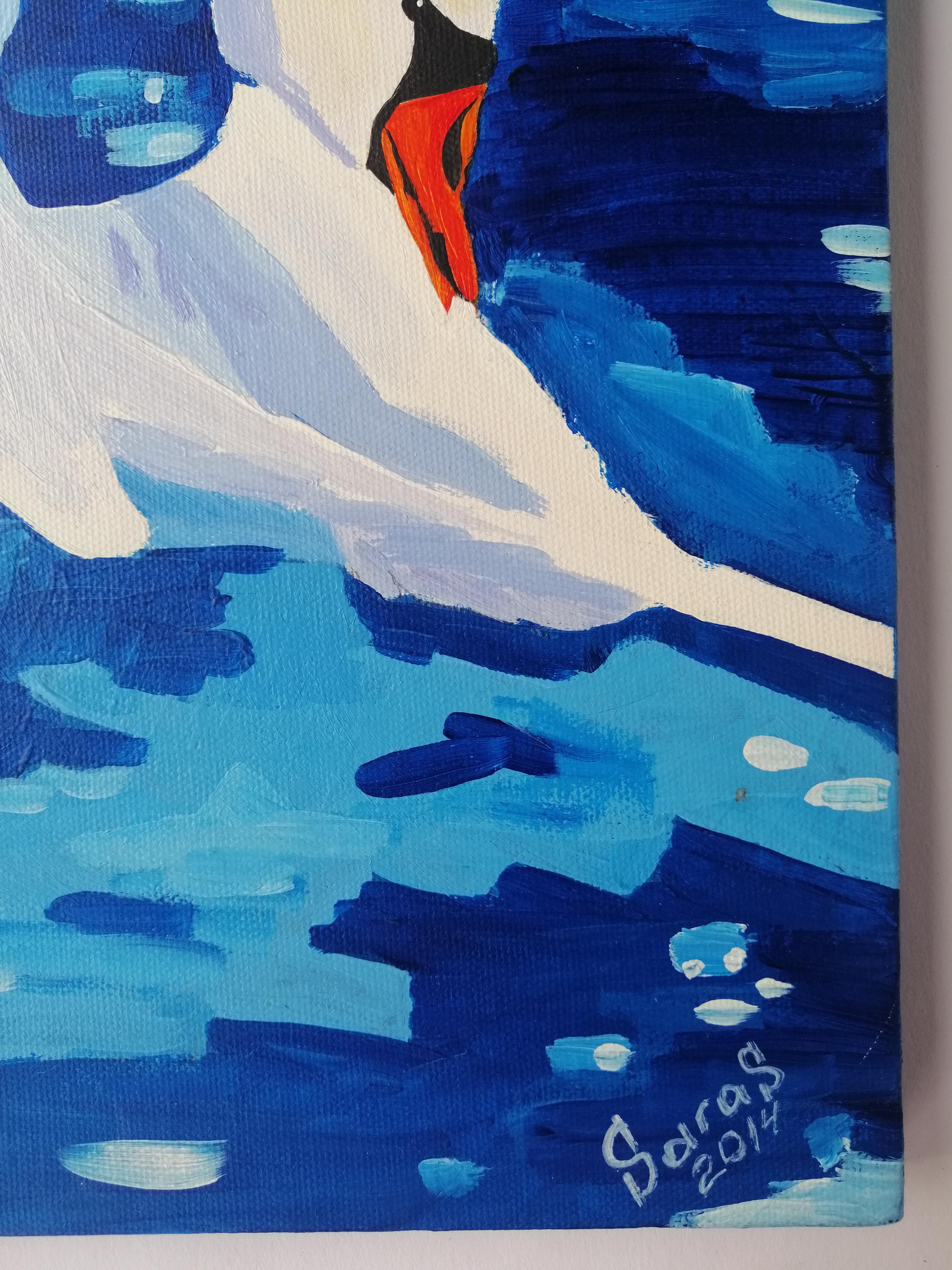 Fedeltà al cigno - Painting Pop Art di Svetlana Saratova