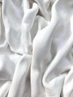 Weiße Falten 8. 3D-Abstraktion.