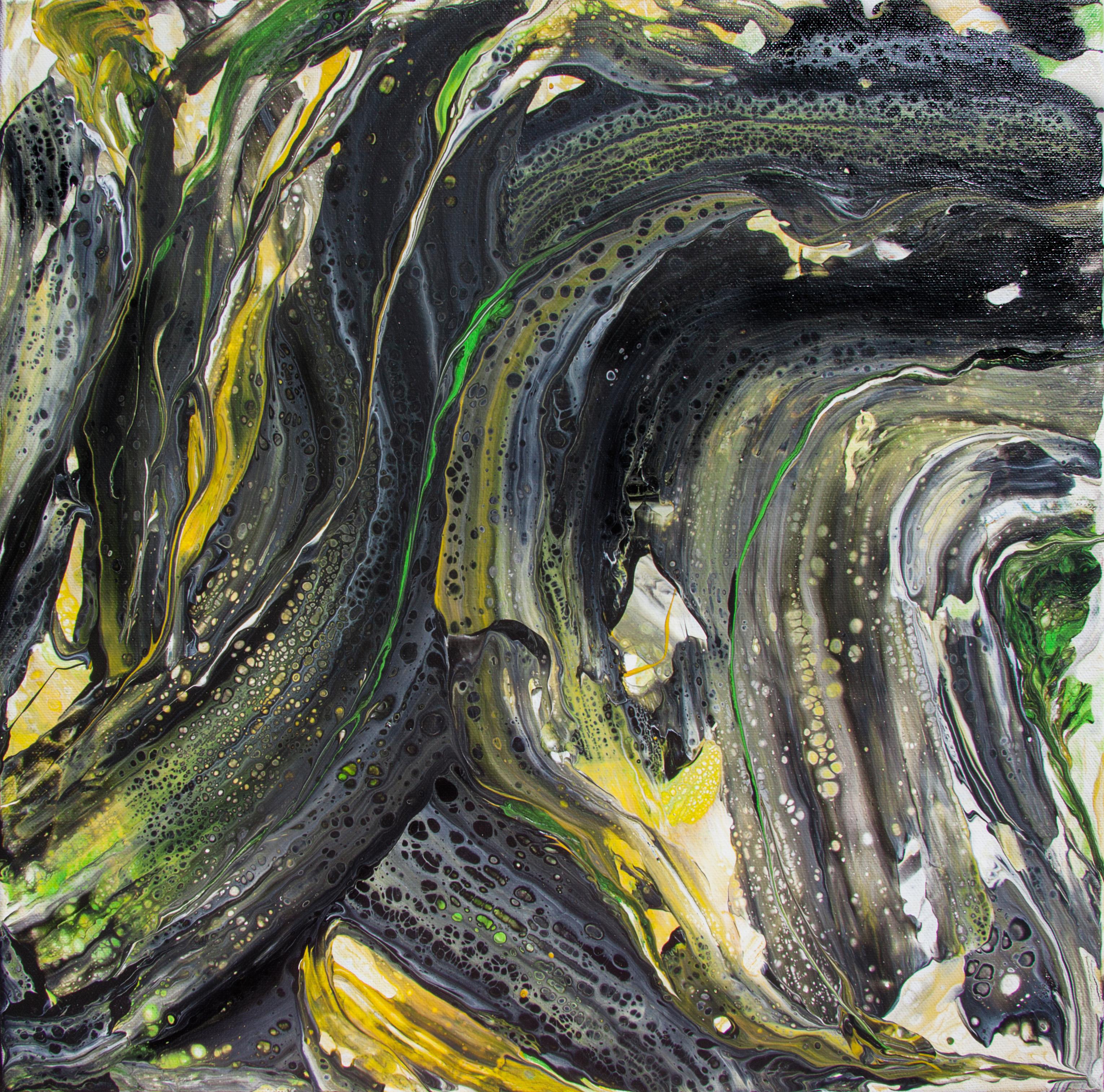 Yellow and black 2 abstraction.