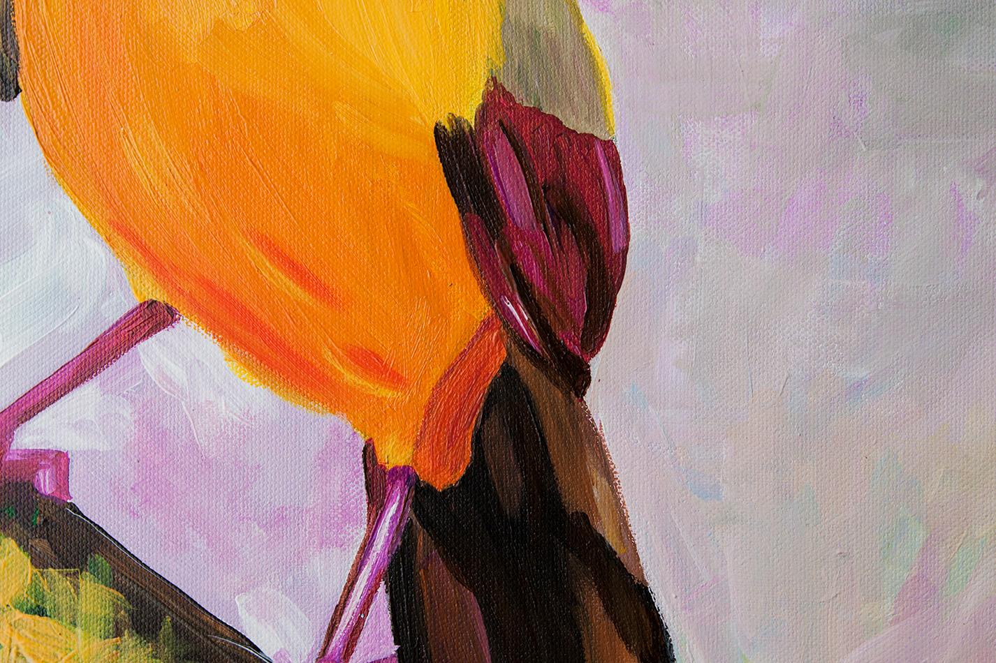 Pájaro Amarillo - Painting Abstracto de Svetlana Saratova