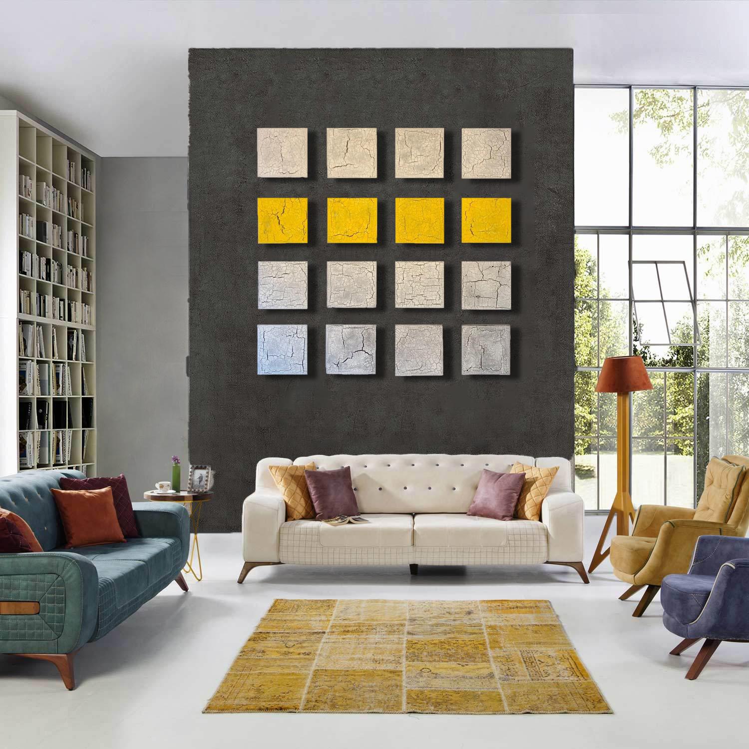Svetlana Shalygina Abstract Painting - Abstract Gallery Wall (minimalist textured panels)