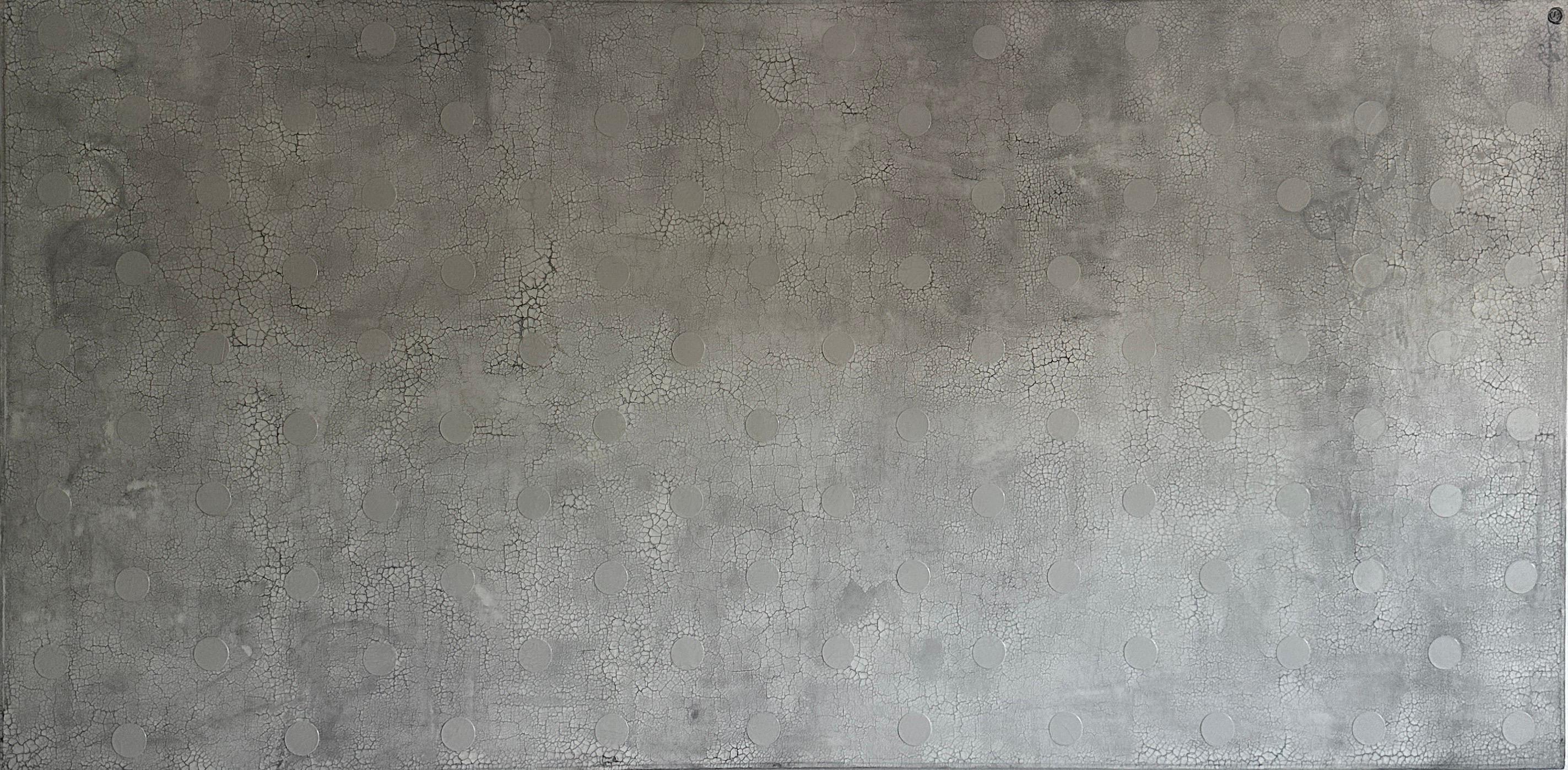 Contemporary Abstract Minimalist Original Large Scale Texture Painting - Gray Abstract Painting by Svetlana Shalygina
