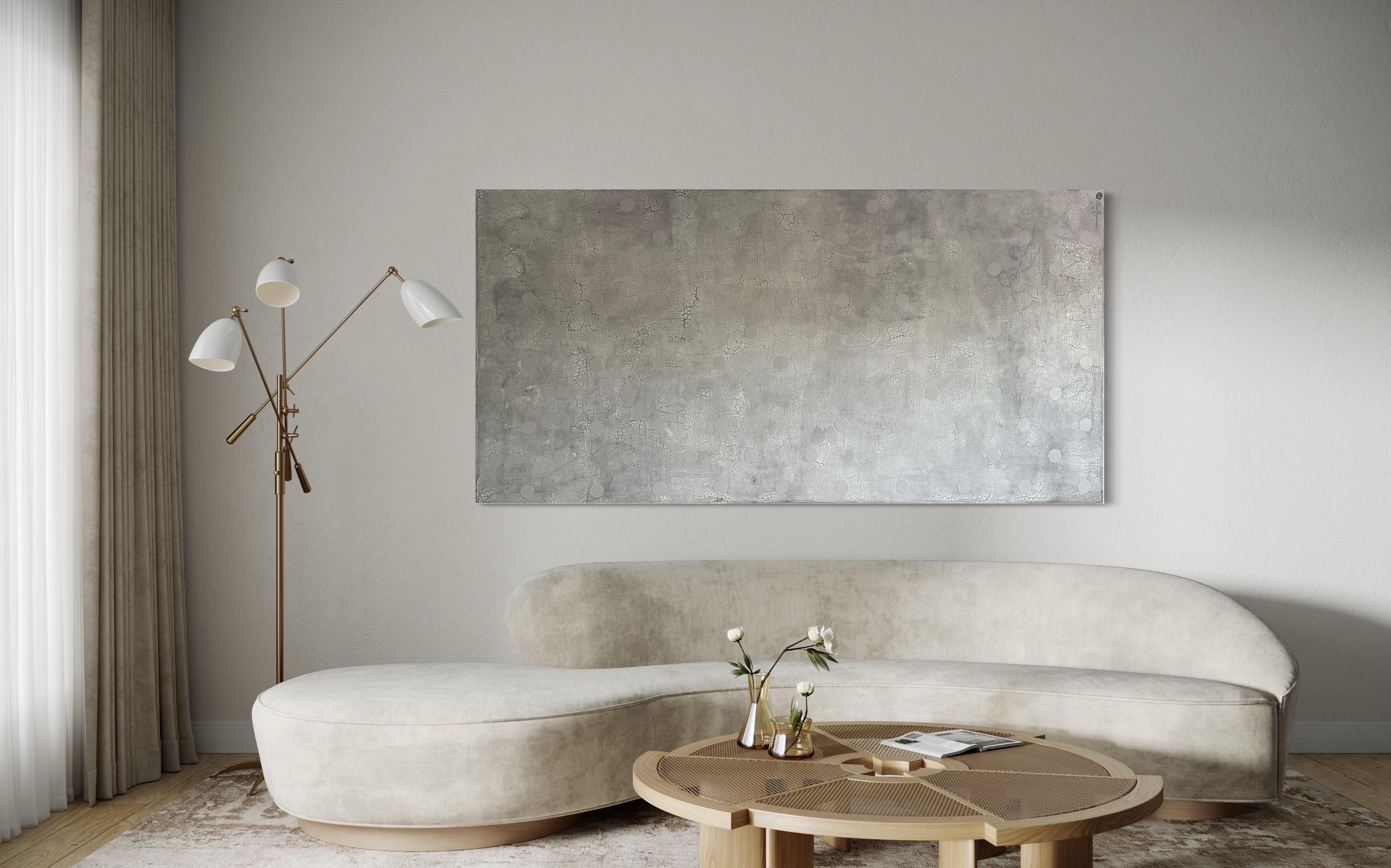 Pittura astratta contemporanea minimalista originale su grande scala
