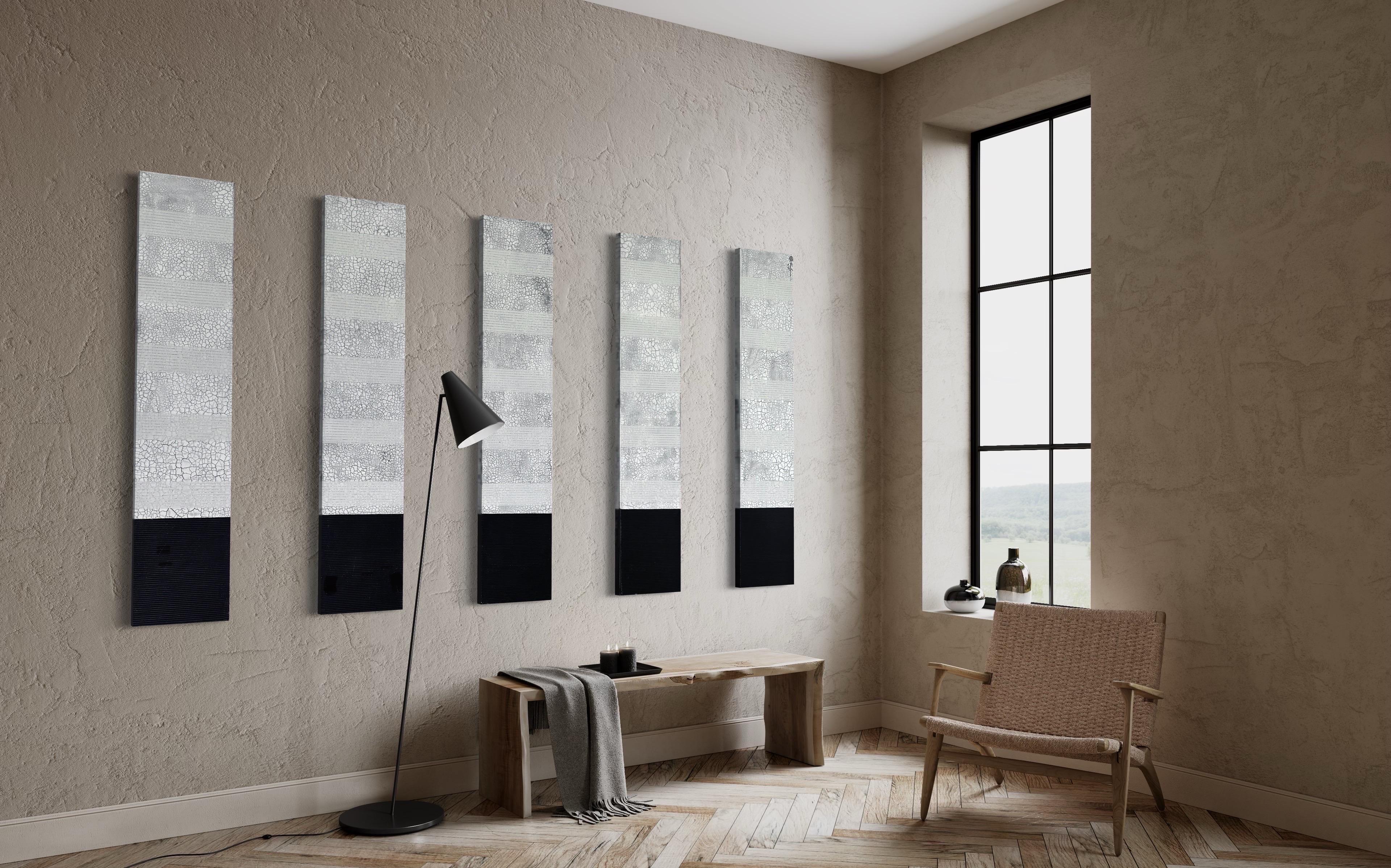 Contemporary Abstract Texture Black and White Painting For Sale 7