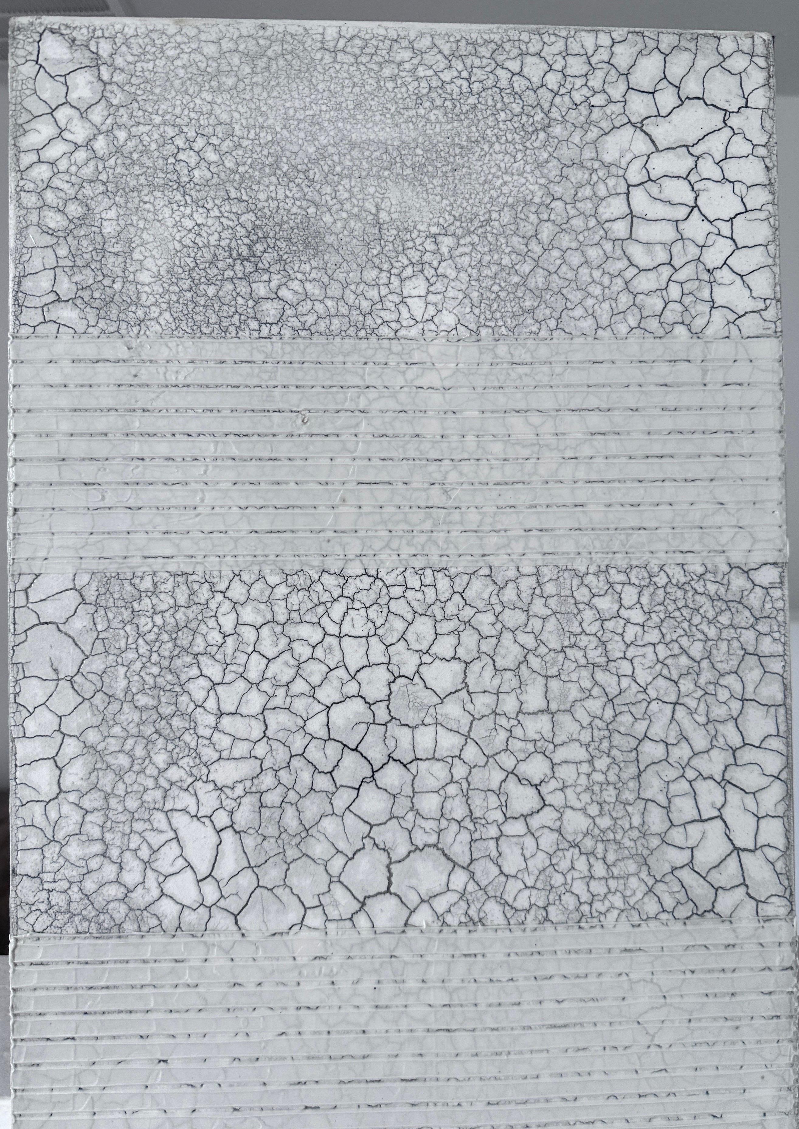 Contemporary Abstract Texture Black and White Painting For Sale 2
