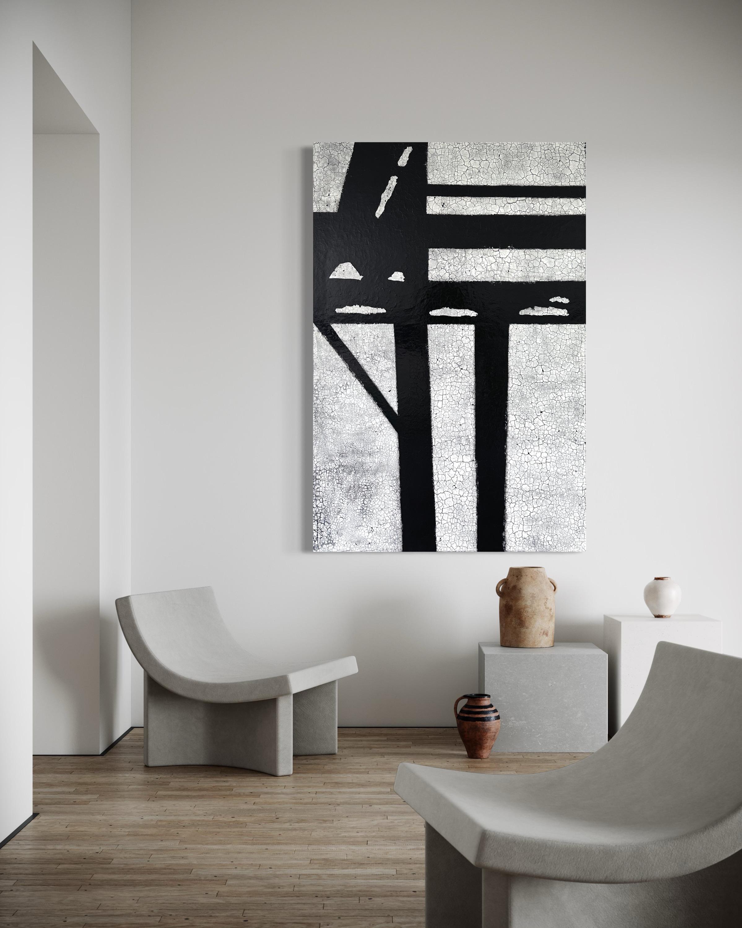 Pittura contemporanea minimalista astratta con texture su larga scala in vendita 5