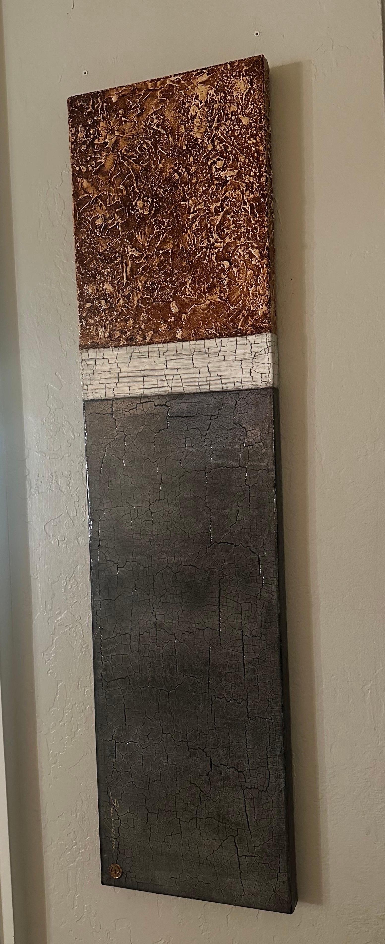 Contemporary texturierte abstrakte Original-Mischtechnik-Gemälde, minimalistisch (Abstrakter Impressionismus), Painting, von Svetlana Shalygina