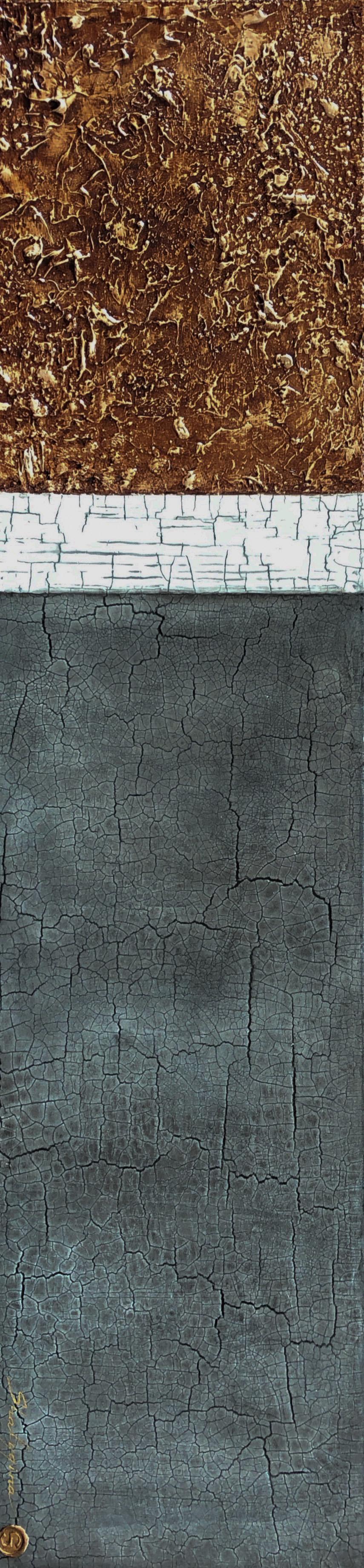 Contemporary texturierte abstrakte Original-Mischtechnik-Gemälde, minimalistisch – Painting von Svetlana Shalygina