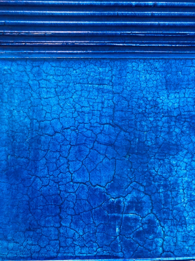 Blue White Abstract Contemporary Minimalist Textural Mixed Media 60
