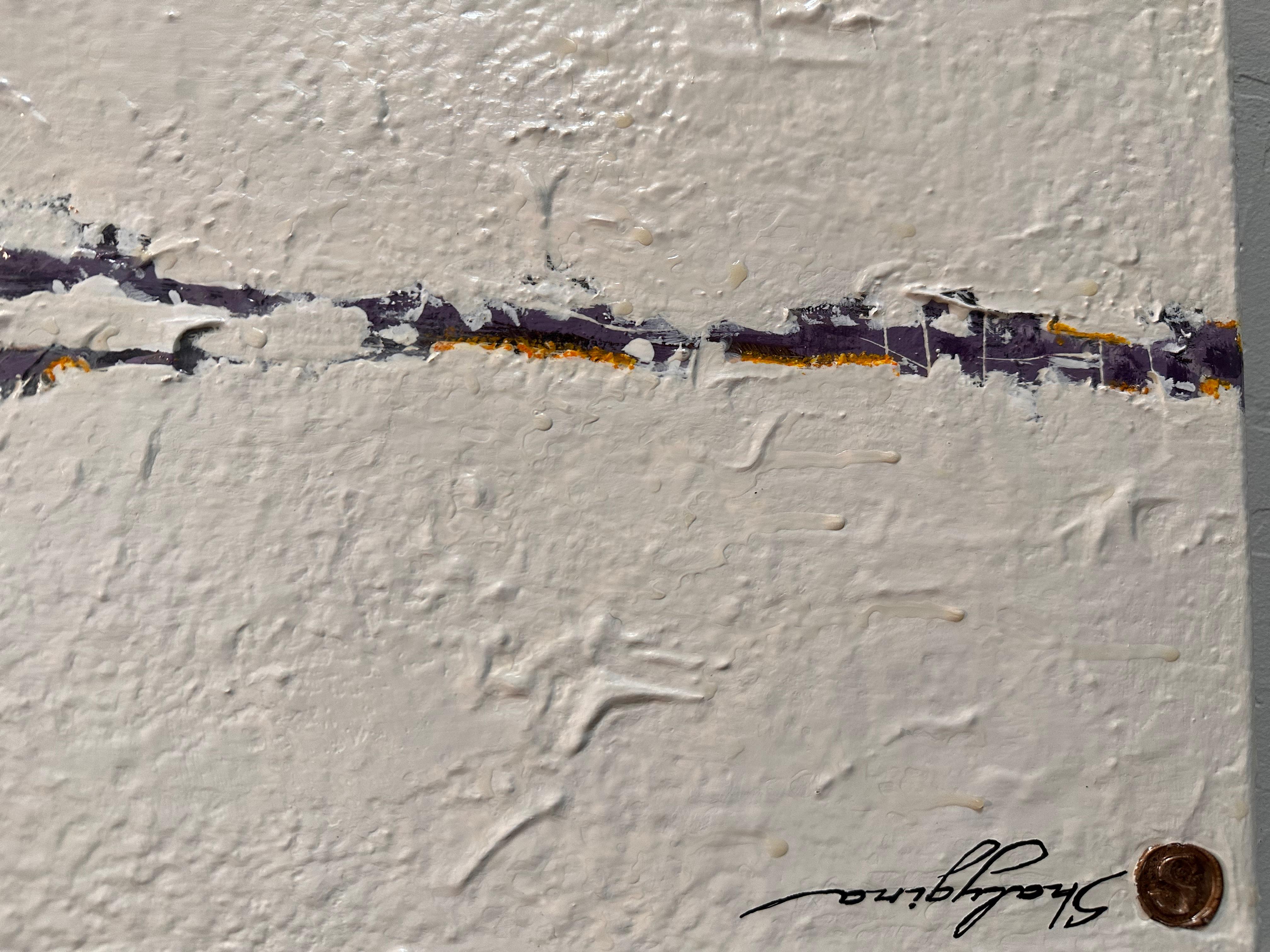 Transformación personal (Original figurativo abstracto impresionista técnica mixta) - Abstract Painting Negro de Svetlana Shalygina