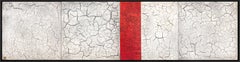 Svetlana Shalygina - Red White Minimalist Contemporary Modern Mixed Media Abstract Painting 20x80 Red White Minimalist Contemporary Modern Mixed Media Abstract Painting 20x80