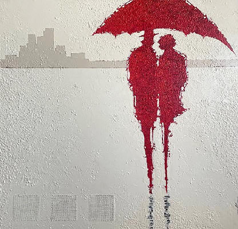 The Umbrellas de Cherbourg, series #34 - Mixed Media Art by Svetlana Shalygina