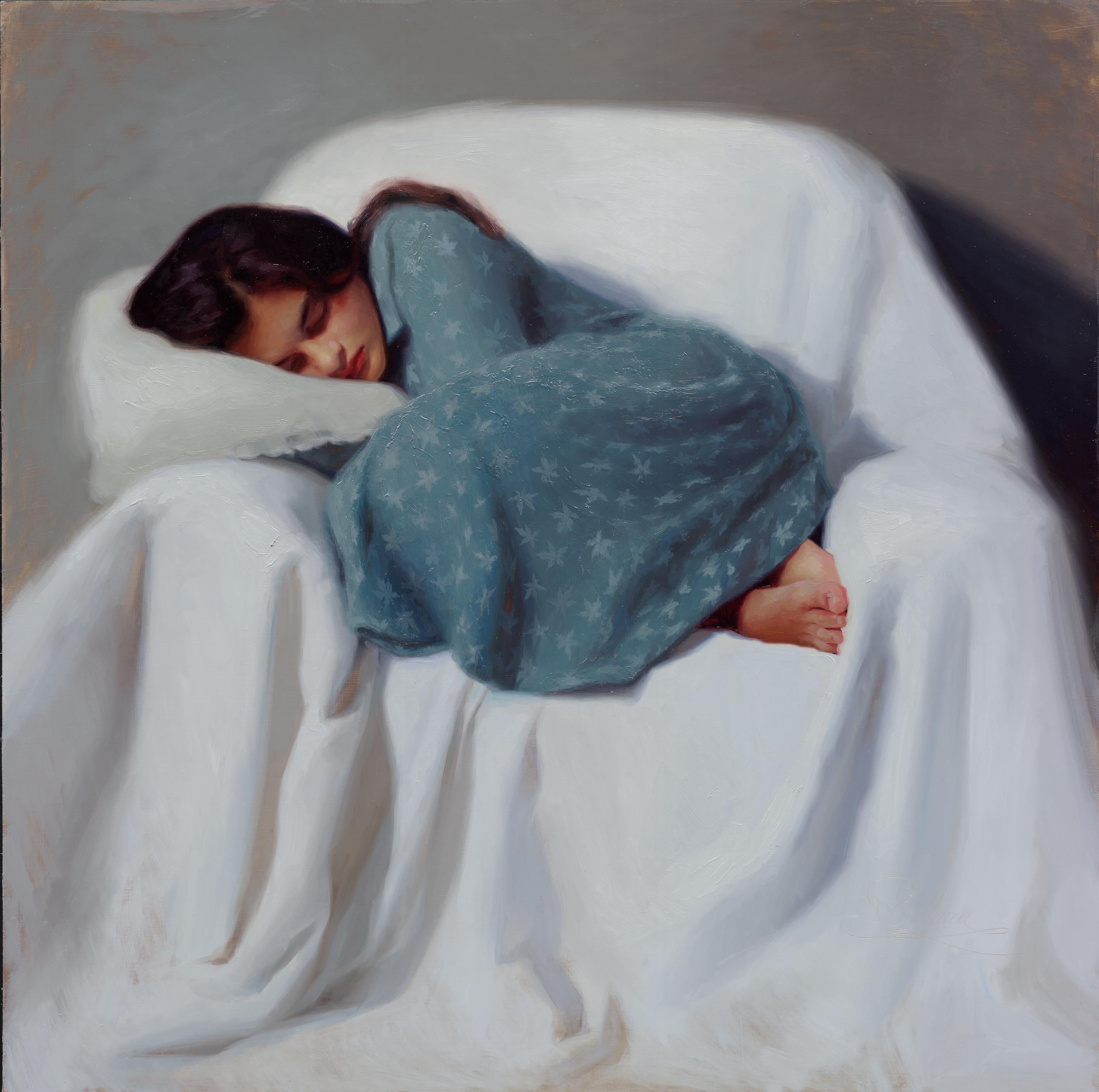 Svetlana Tartakovska Sleeping Girl In Blue Dress 21st Century