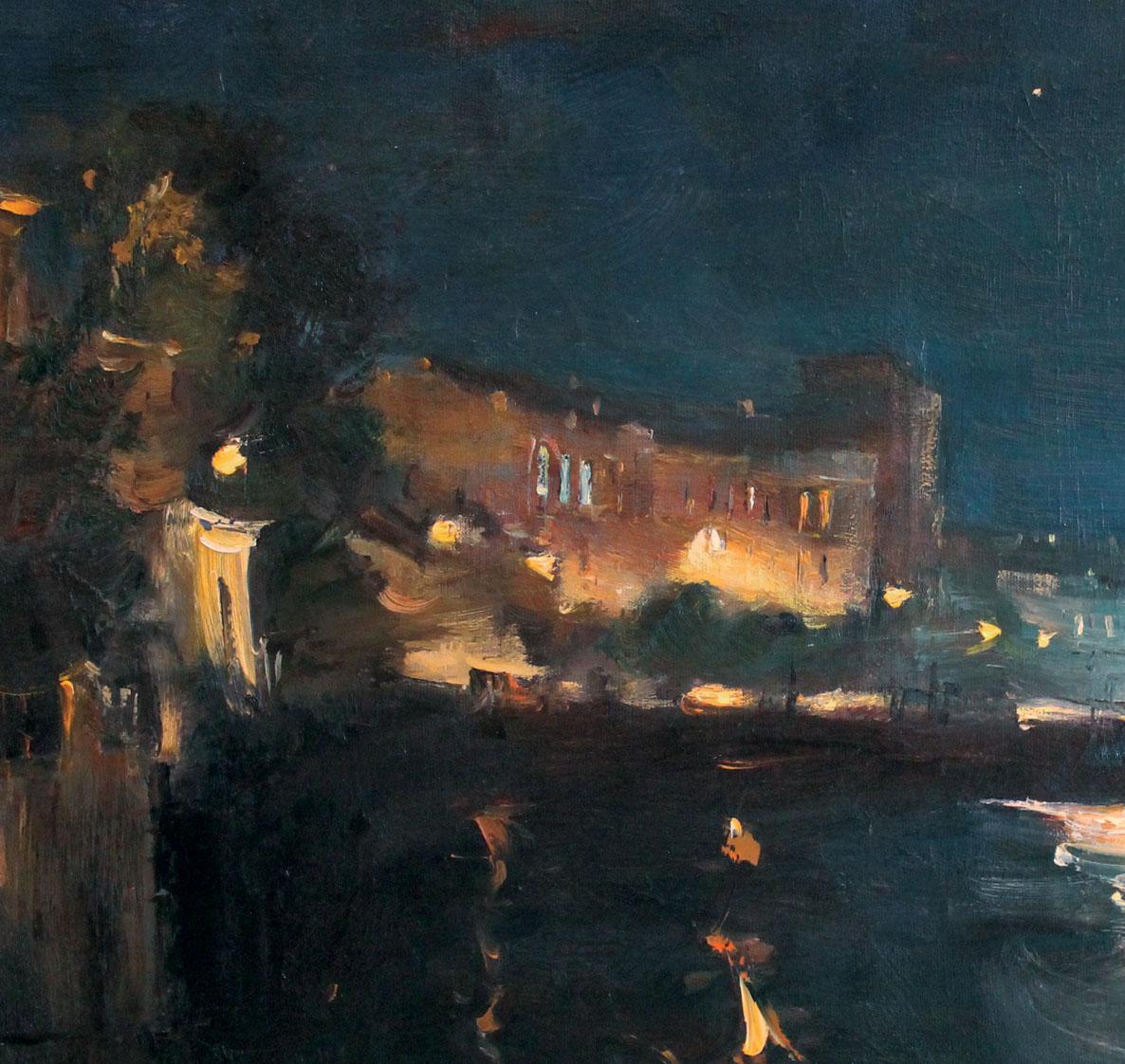Night - Painting by Svetlana Verbovskaya