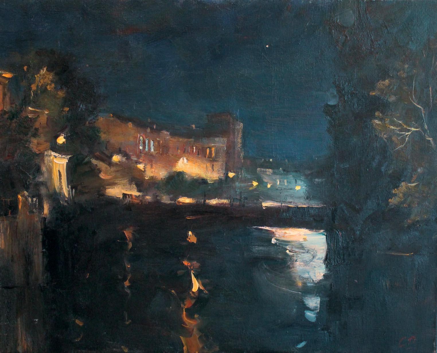 Svetlana Verbovskaya Landscape Painting - Night