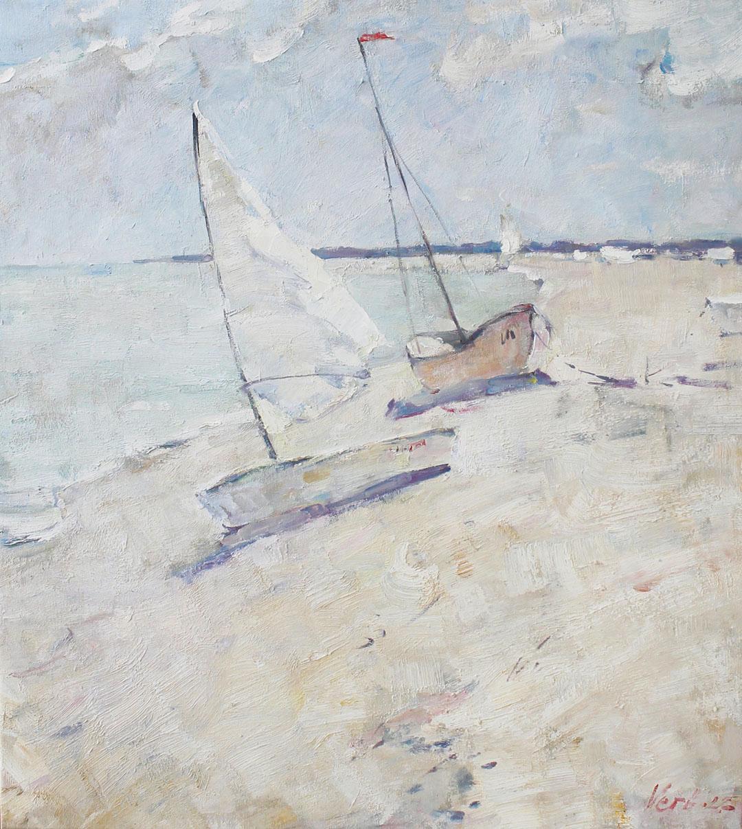 Svetlana Verbovskaya Landscape Painting - Sailboats 