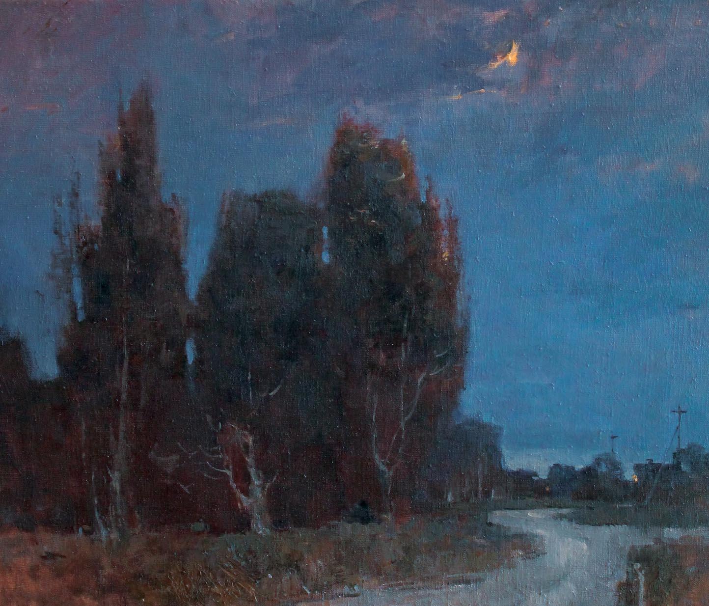 Svetlana Verbovskaya Landscape Painting - Warm Dusk