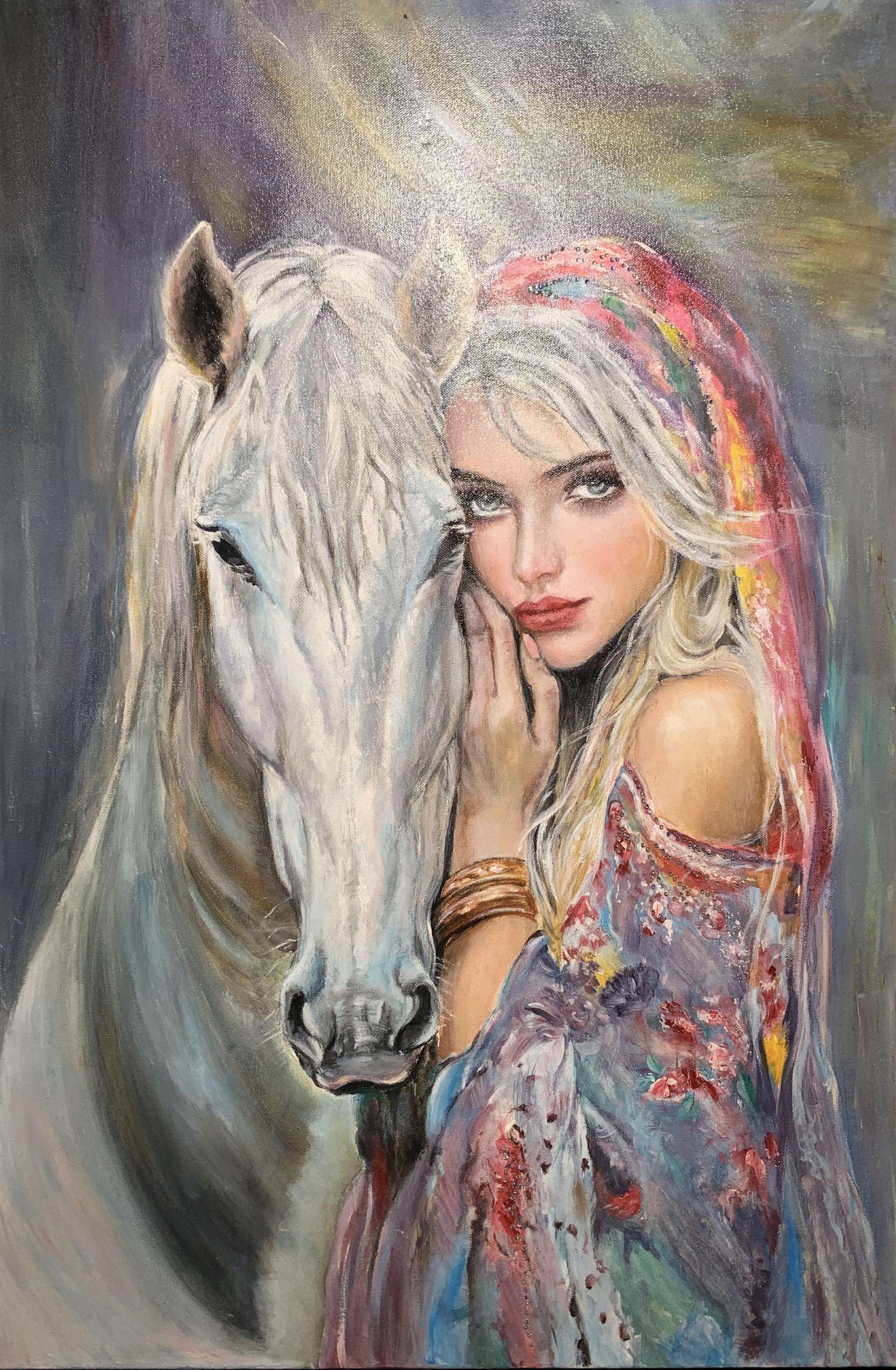 La niña con caballo