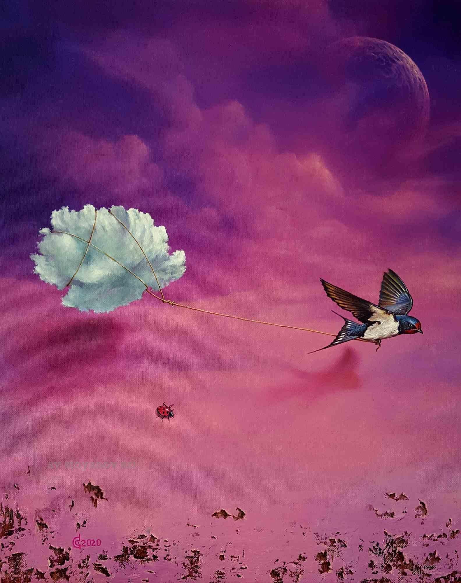 Pittura a olio, 2020. Certificato di autenticità dell'autore.

Nel creare questo pezzo, ho voluto fondere i confini della realtà e dell'immaginazione. Con l'olio come mezzo, ho realizzato con cura una scena che giustappone la danza delicata e