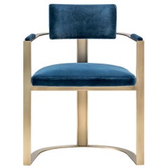 Chaise Sveva en Corno Italiano avec finition mate et métal satiné:: Mod. 6043D