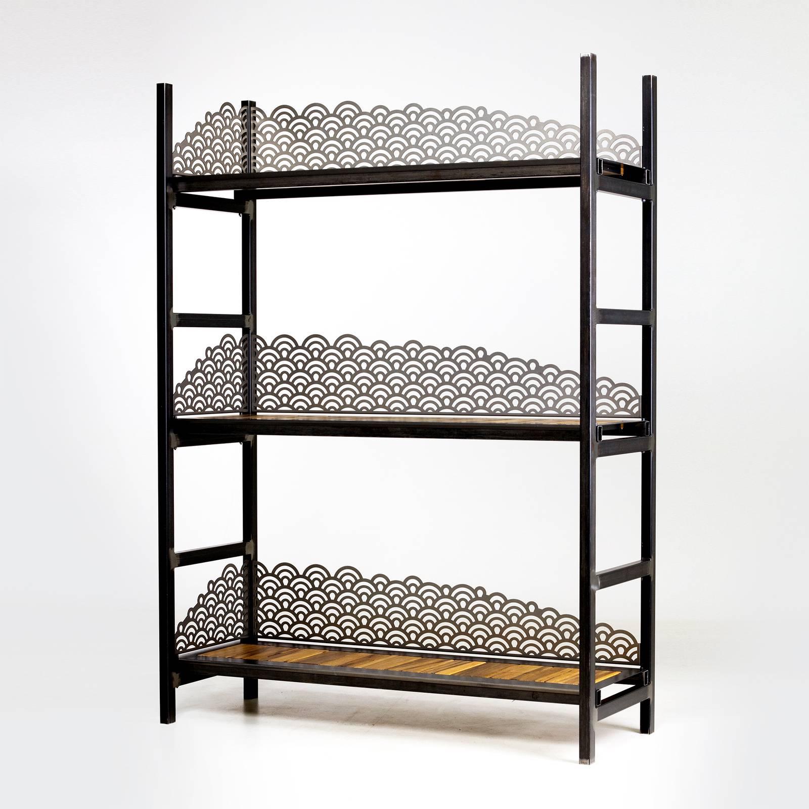 With its modern and elegant style that pairs modern design with industrial influence, this eye-catching bookcase from the Svevo collection will suit any interior, making a stylish anchor for any den or living room look. The open frame is handcrafted