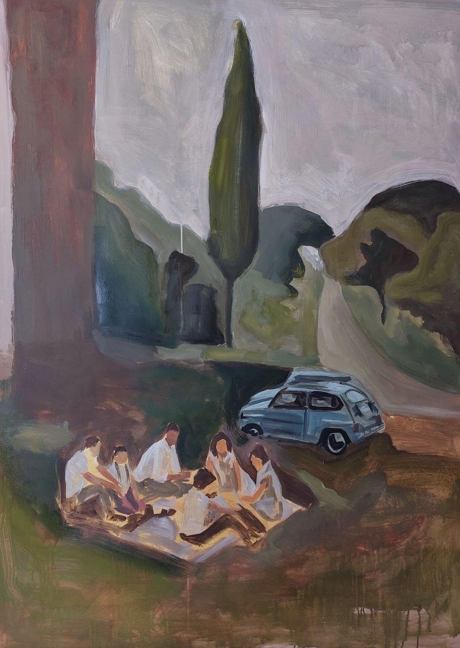 Picnic by the Cypress